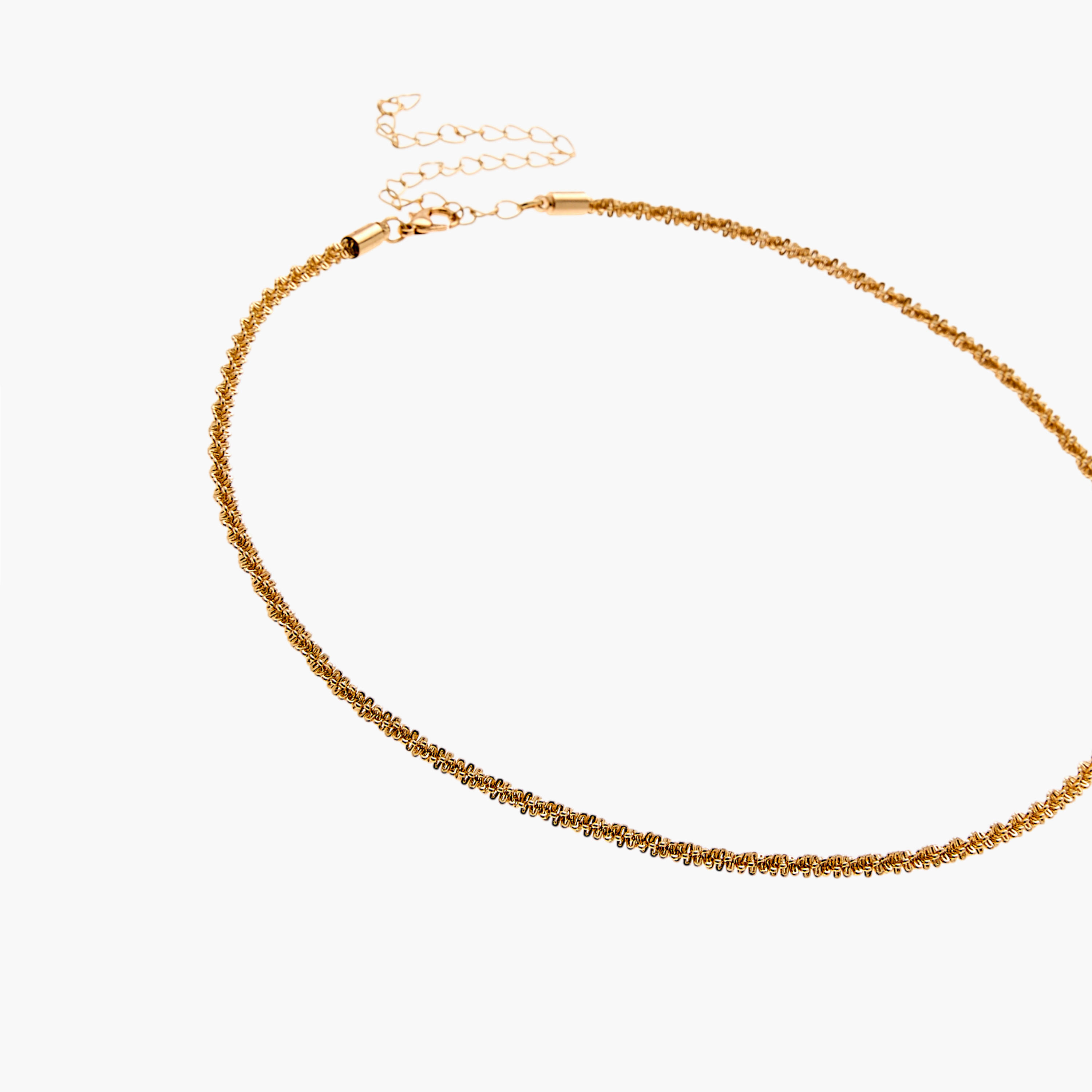 Gloo Metallic Twisted Necklace with Lobster Clasp Closure-women-watchesandjewellery-jewellery-necklacesandpendants-image-2
