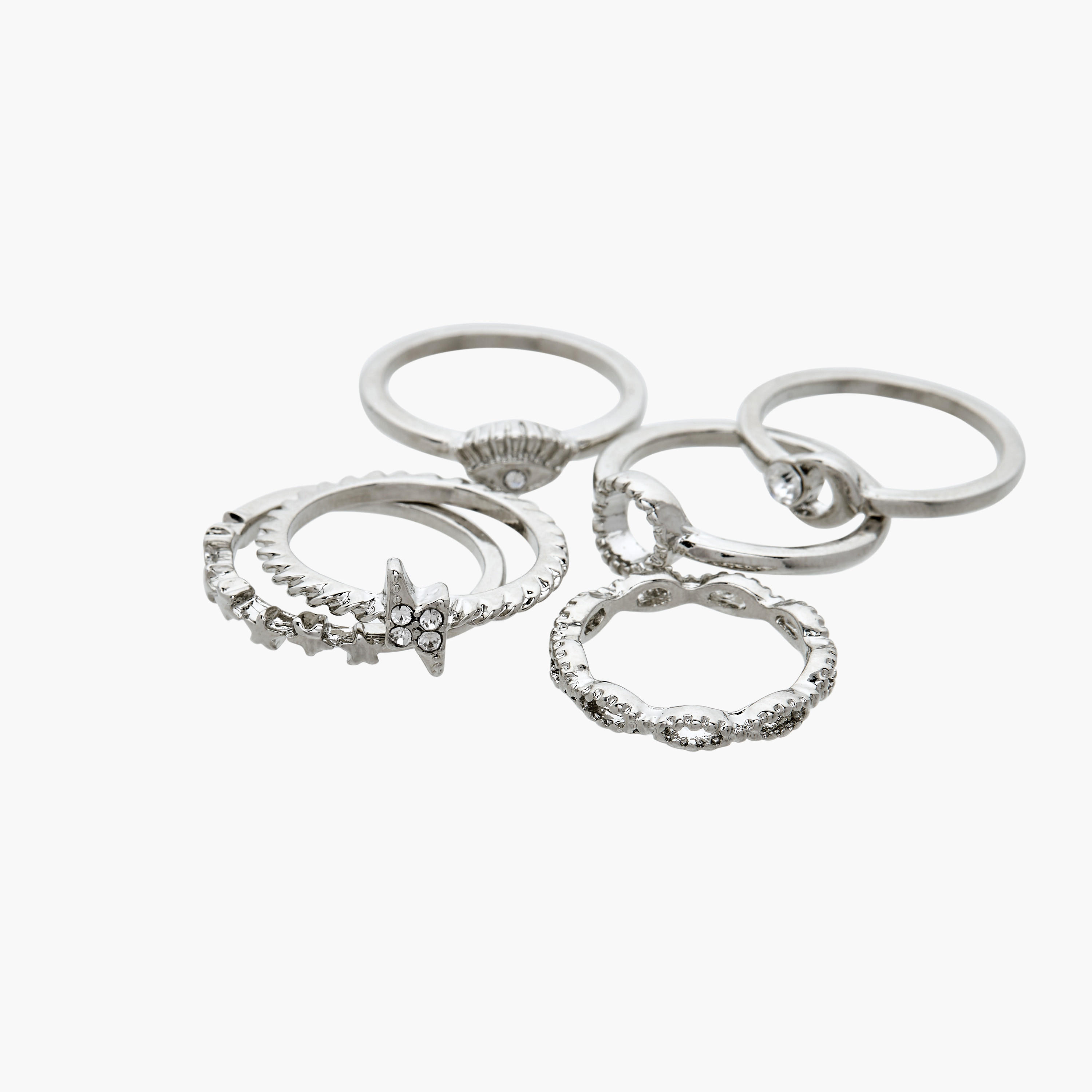 خاتم ميتاليك من جلوو - مجموعة 10 قطع-women-watchesandjewellery-jewellery-rings-image-3