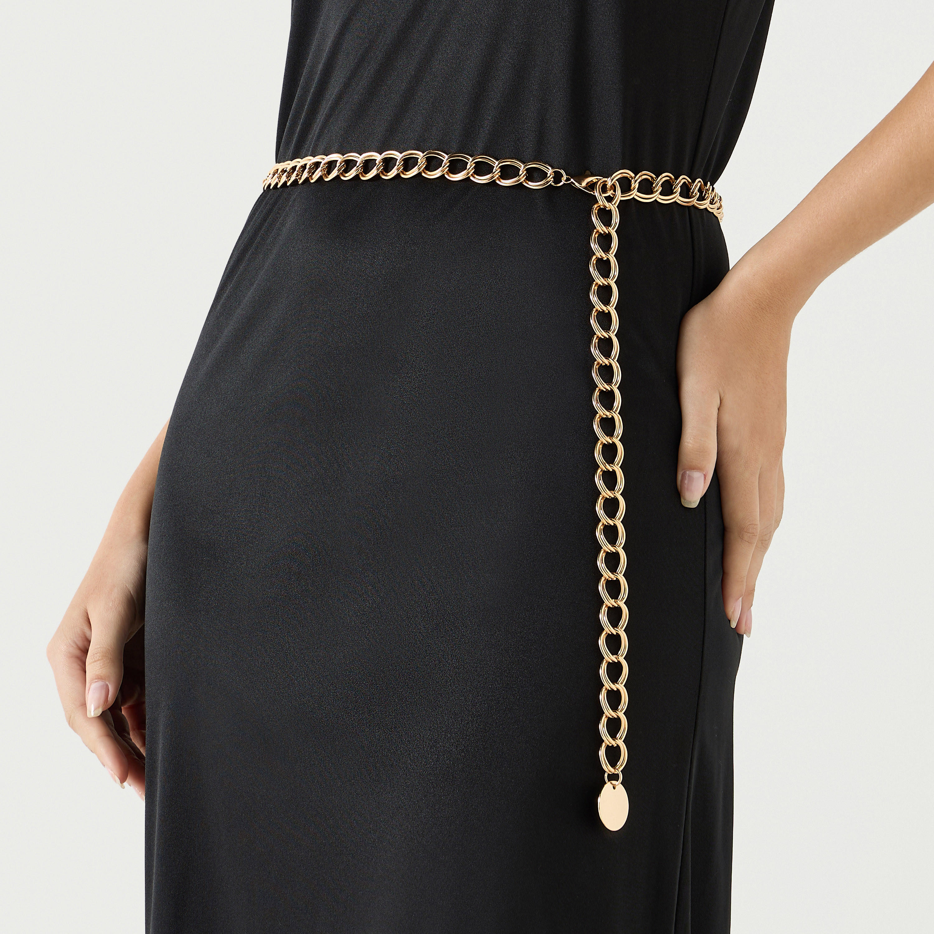 Metallic Chain Belt with Lobster Clasp Closure-women-clothingaccessories-belts-image-2