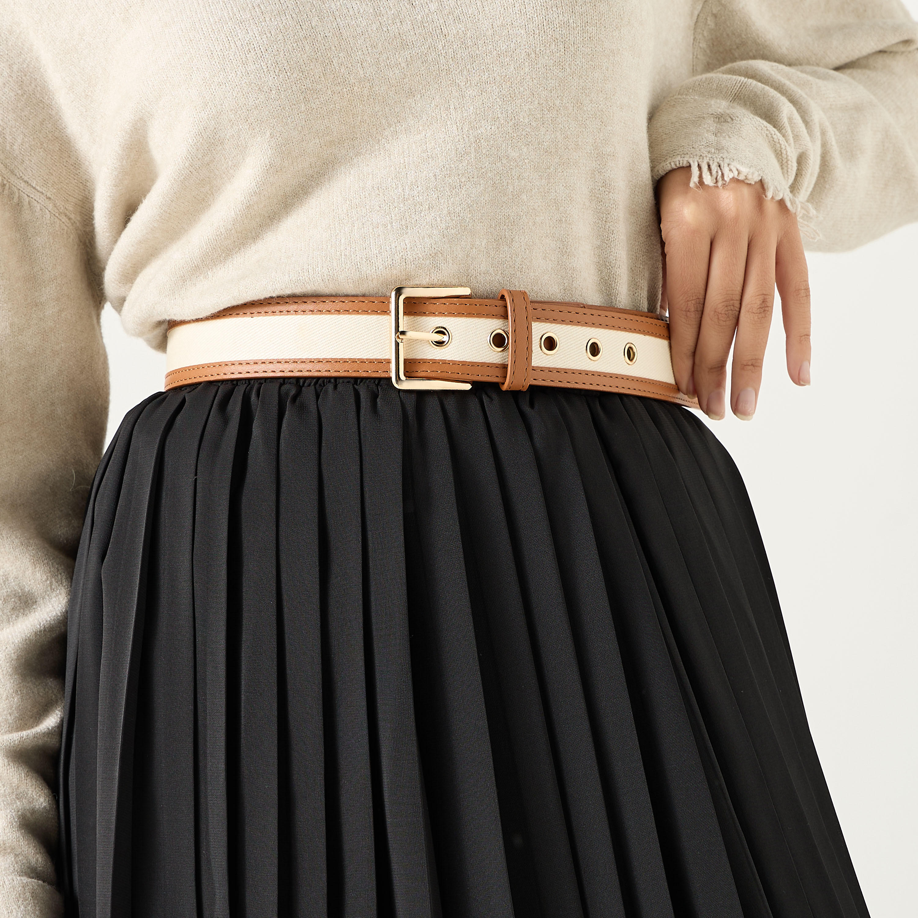 حزام متعدد التصاميم بإبزيم إغلاق بدبوس-women-clothingaccessories-belts-image-2