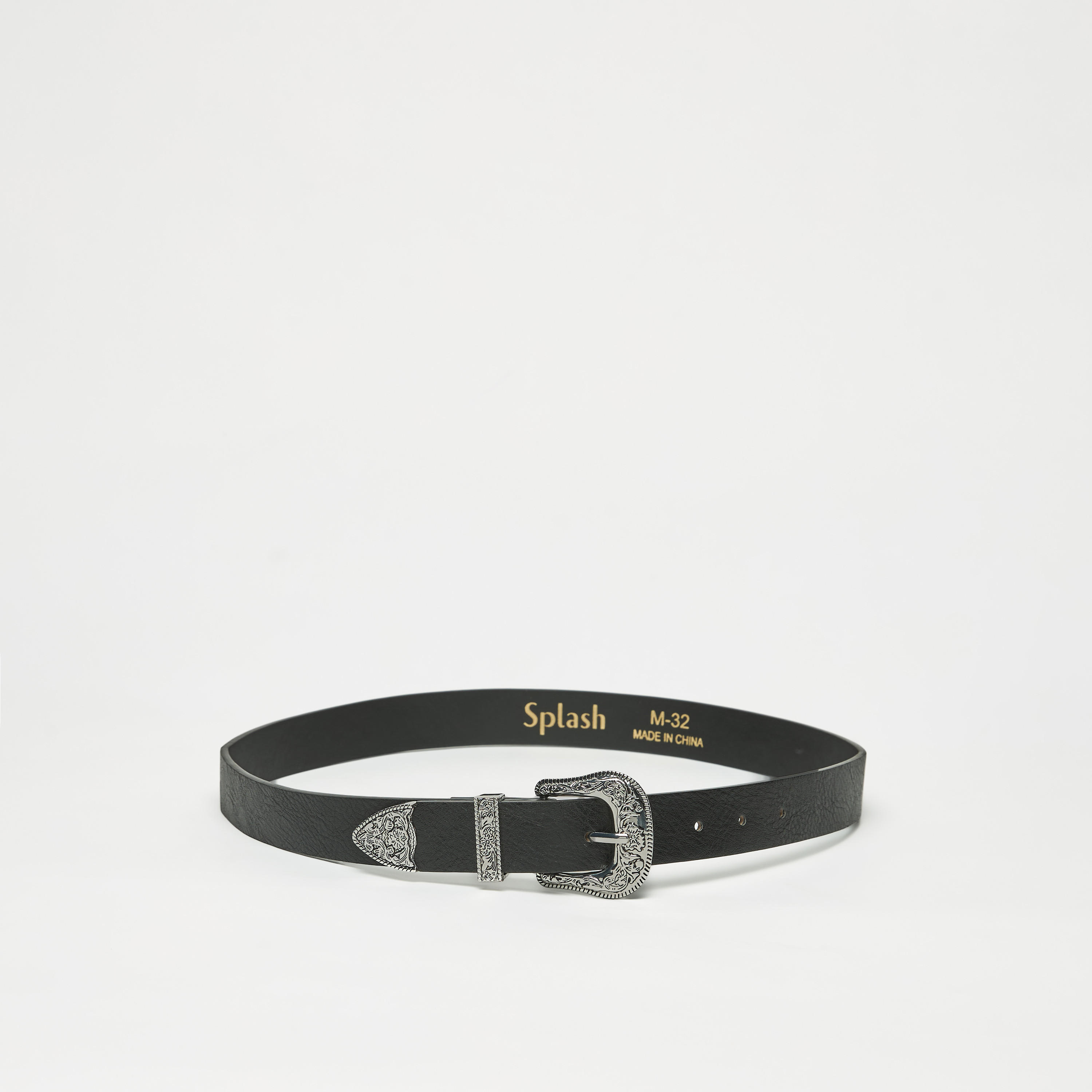 Metal Accent Belt with Pin Buckle Closure-women-clothingaccessories-belts-image-1