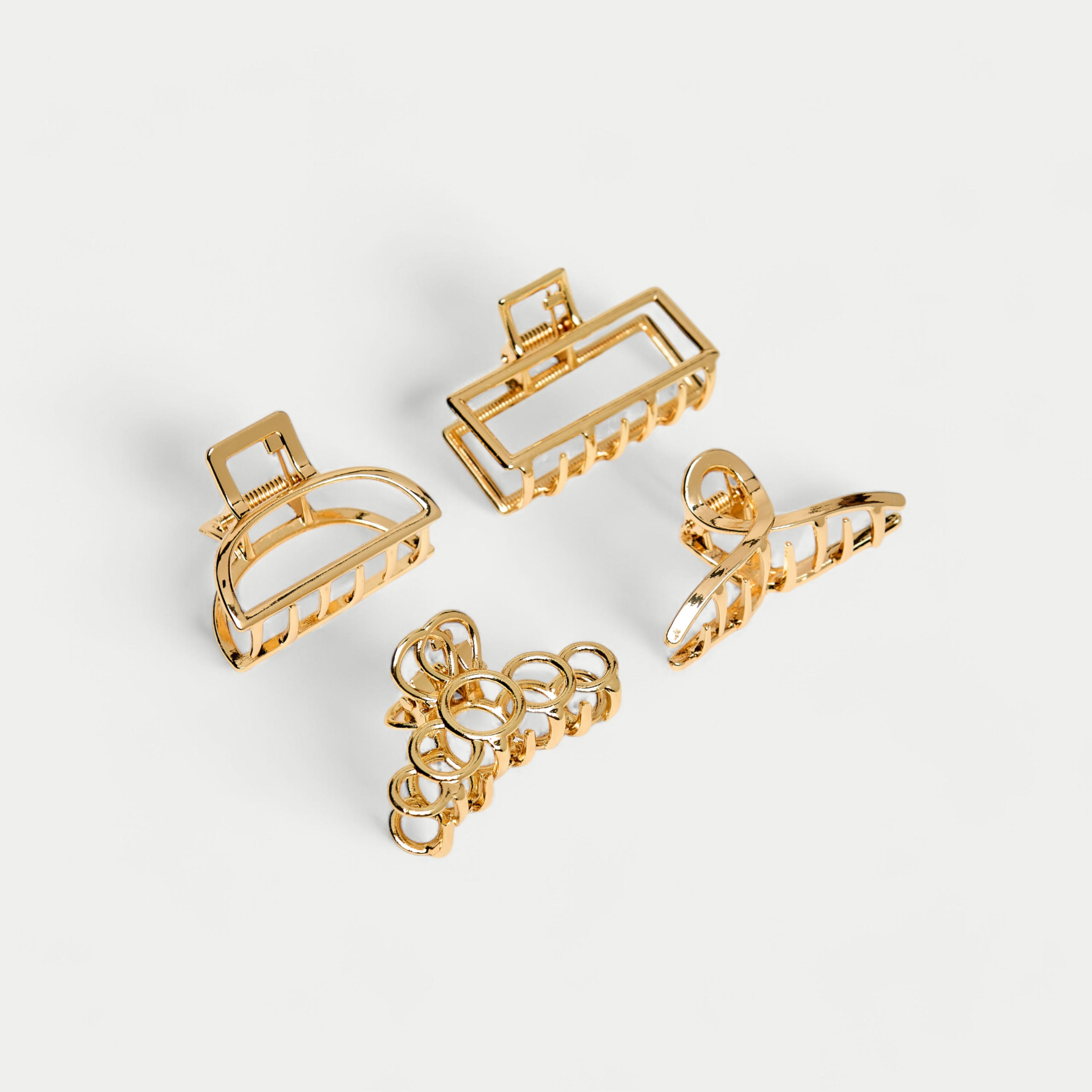 مشابك شعر ميتاليك - طقم من 4 قطع-women-hairaccessories-image-1