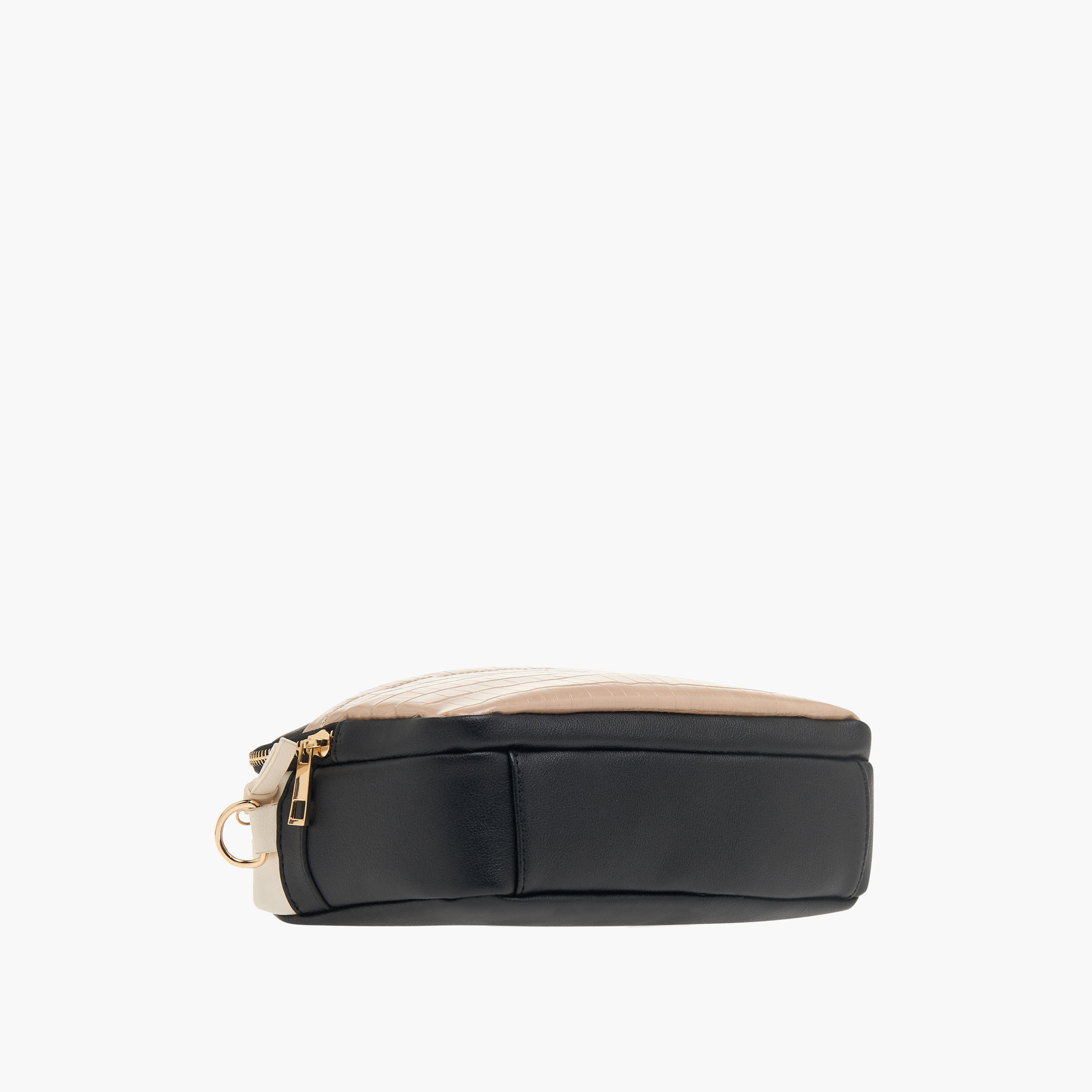 شنطة كروس بودي بسحاب إغلاق وحزام قابل للتعديل وتصميم قوالب ملونة-women-bagsandwallets-handbags-image-7