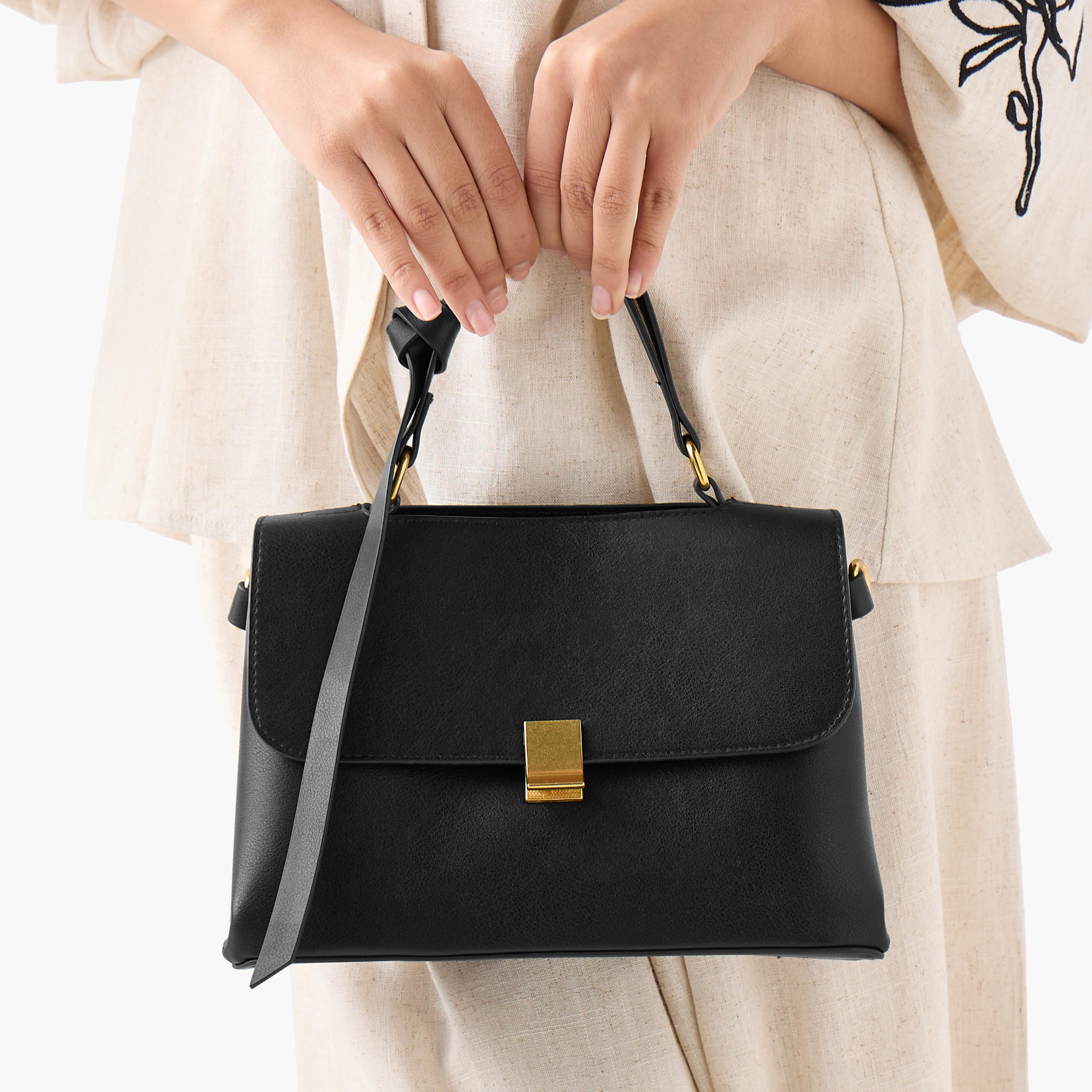 Detachable Strap Crossbody Bag with Flap Closure-women-bagsandwallets-handbags-image-2
