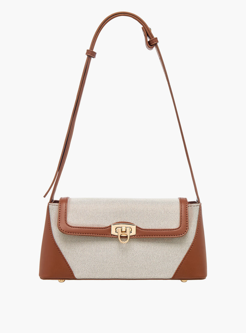 شنطة كتف بارزة الملمس بطية إغلاق ومقبض قابل للتعديل-women-bagsandwallets-backpacks-image-9
