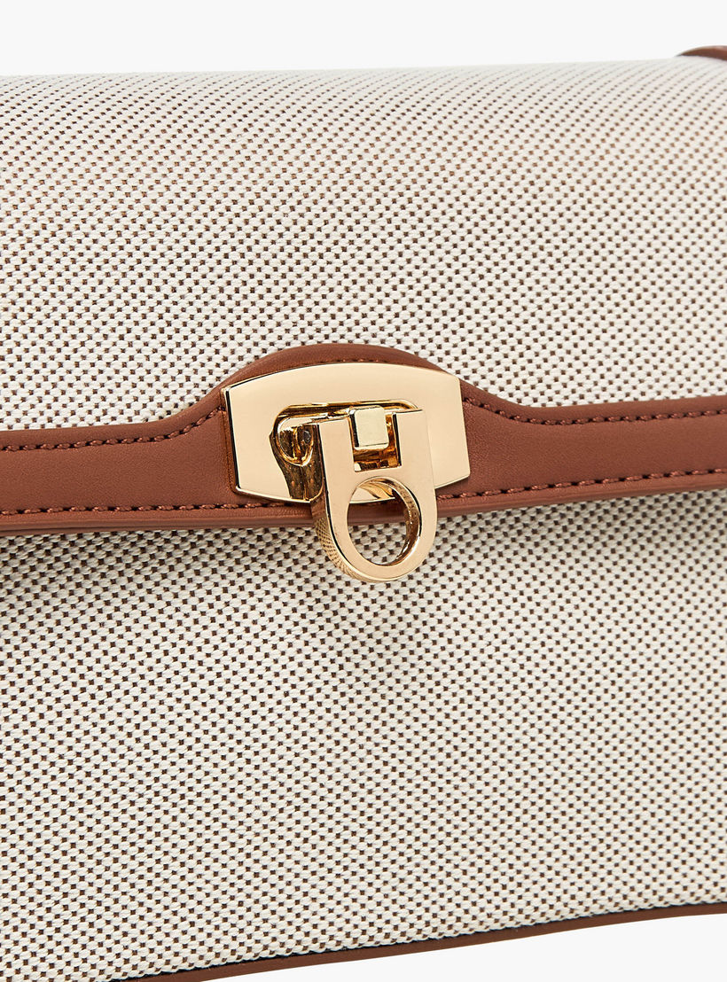 شنطة كتف بارزة الملمس بطية إغلاق ومقبض قابل للتعديل-women-bagsandwallets-backpacks-image-4
