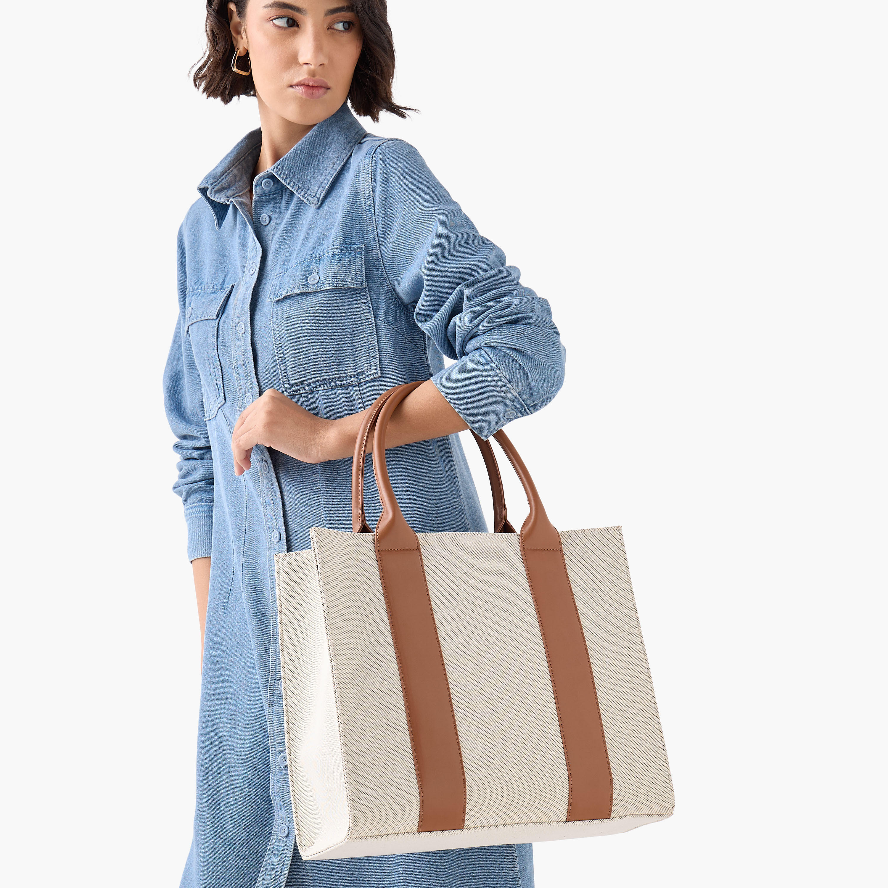 شنطة توتي بارزة الملمس بحزام قابل للفصل ومقابض-women-bagsandwallets-handbags-image-2