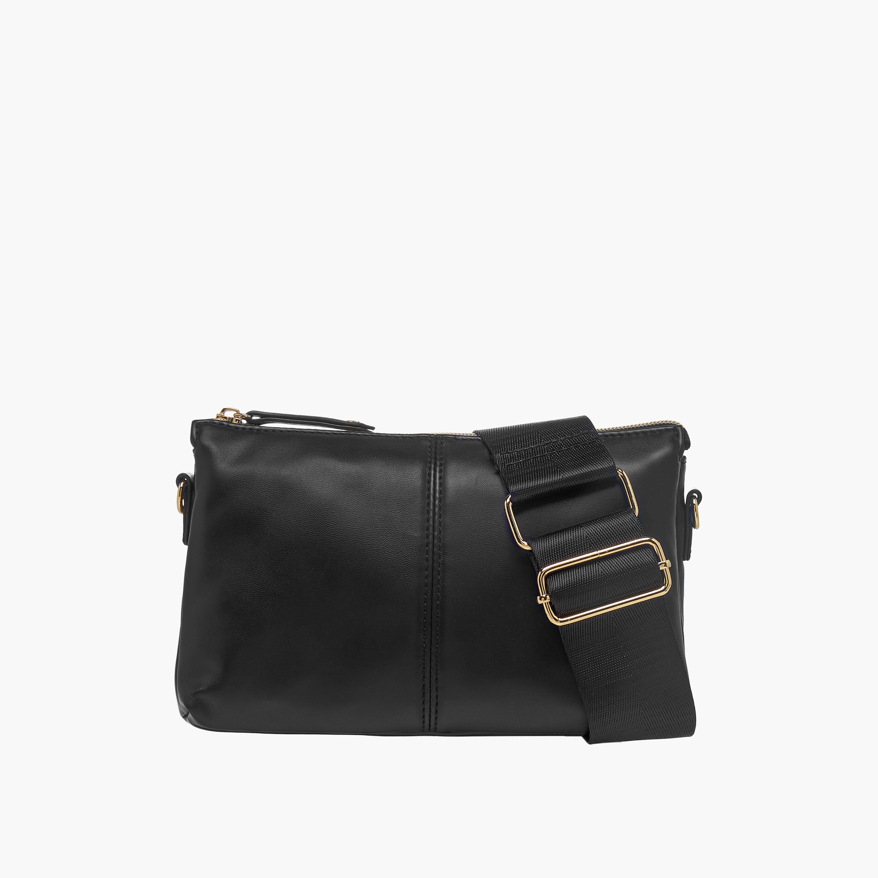 شنطة كروس بودي بارزة الملمس بسحاب إغلاق وحزام قابل للفصل-women-bagsandwallets-handbags-image-1
