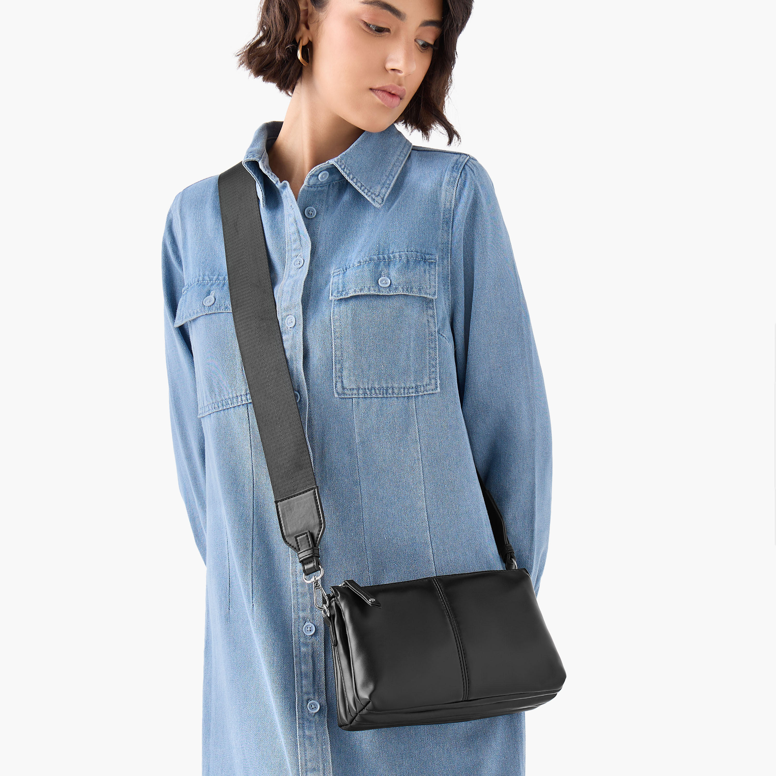 شنطة كروس بودي بارزة الملمس بسحاب إغلاق وحزام قابل للفصل-women-bagsandwallets-handbags-image-8