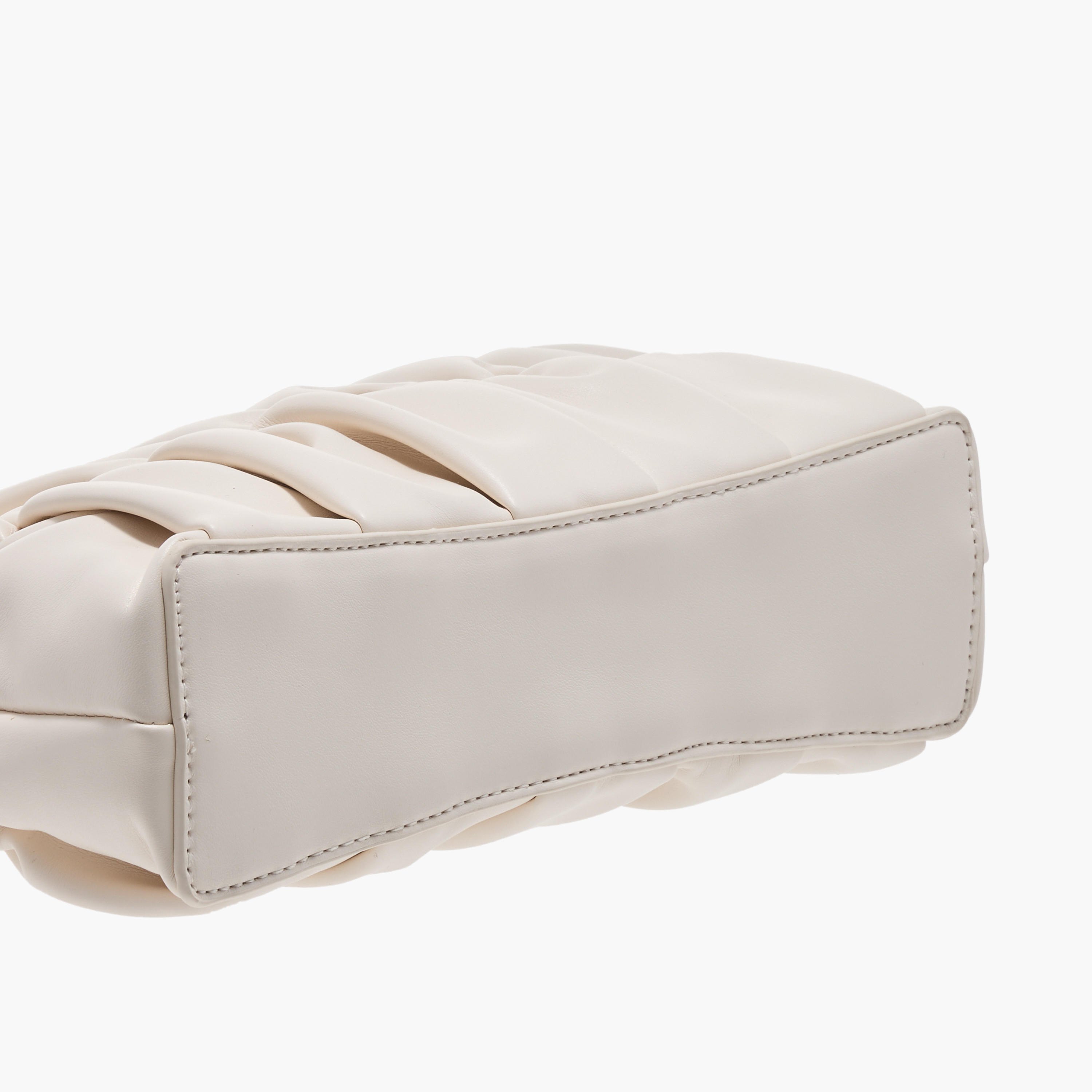 Ruched Detail Shoulder Bag with Strap Handle and Zip Closure-women-bagsandwallets-handbags-image-5