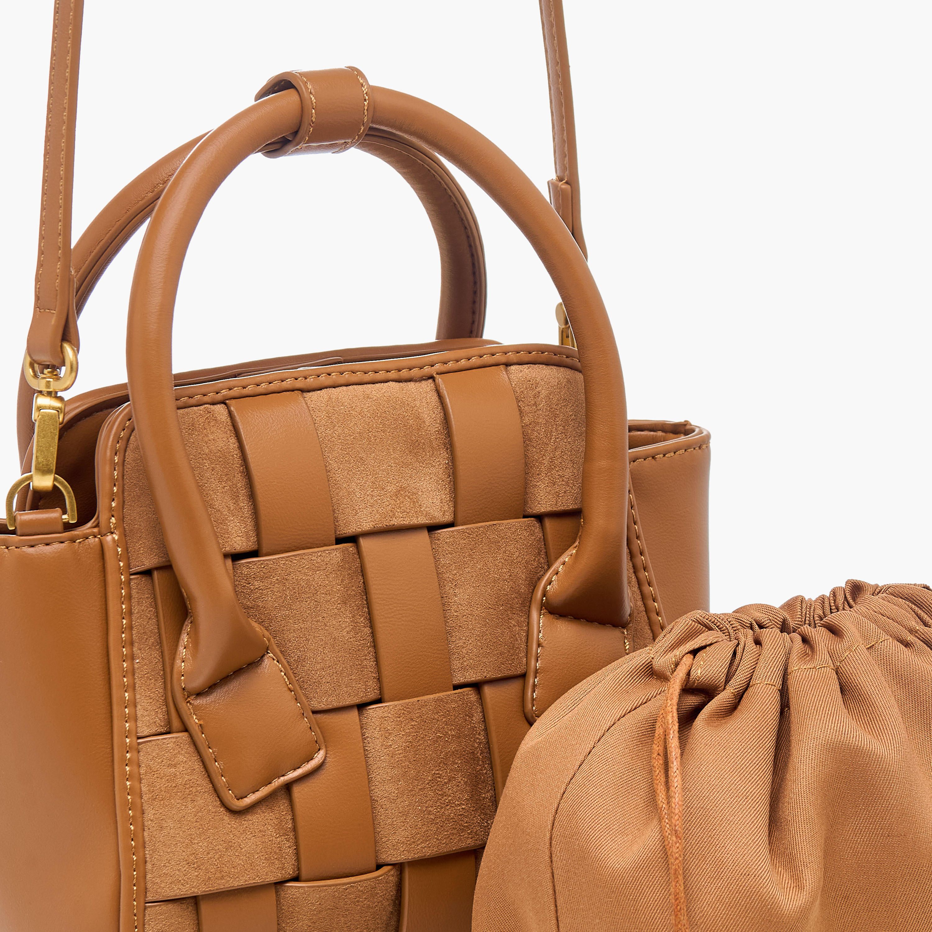 Textured Crossbody Bag with Detachable Strap and Pouch-women-bagsandwallets-handbags-image-6