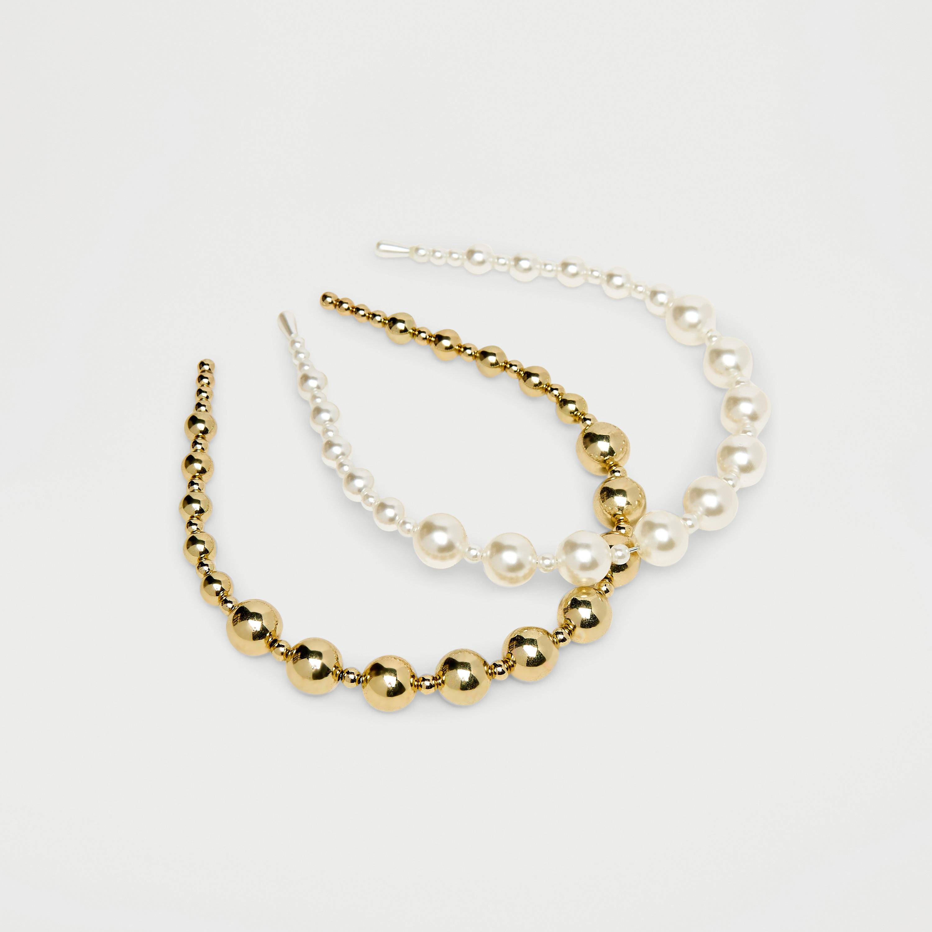 شرائط شعر خرز -  طقم من قطعتين-women-hairaccessories-bands-image-4