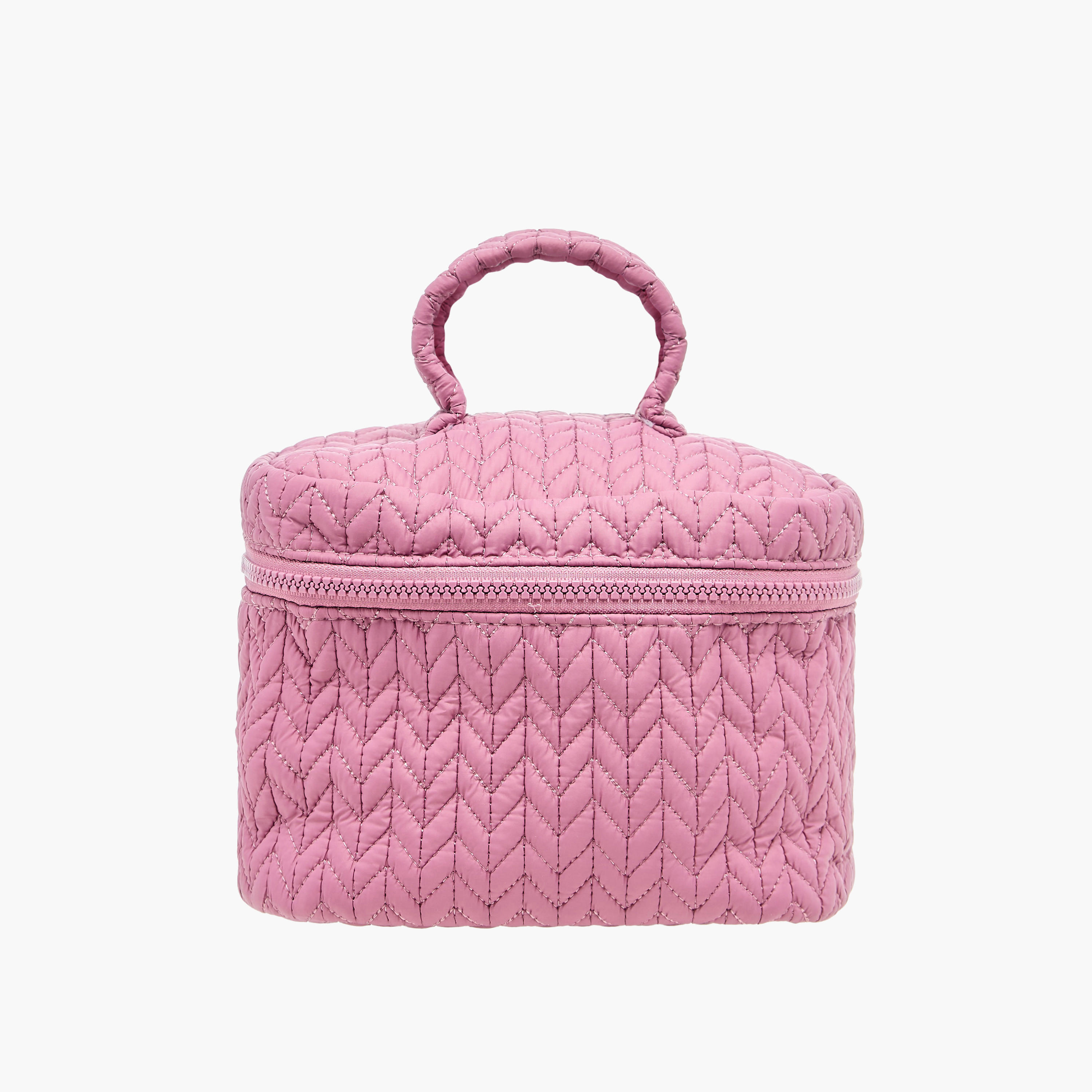 Quilted Cosmetic Bag with Zip Closure-women-bagsandwallets-handbags-image-1