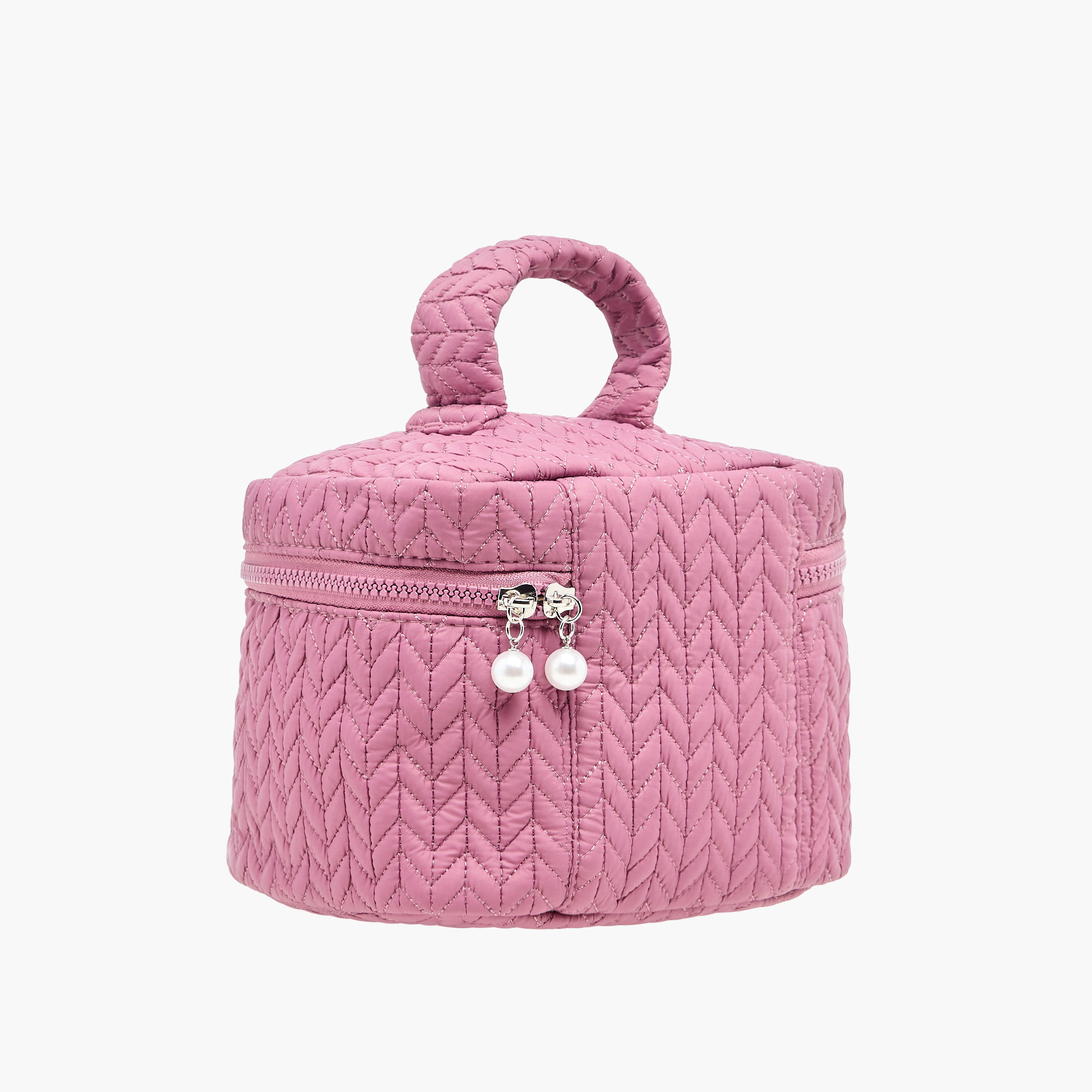 Quilted Cosmetic Bag with Zip Closure-women-bagsandwallets-handbags-image-2