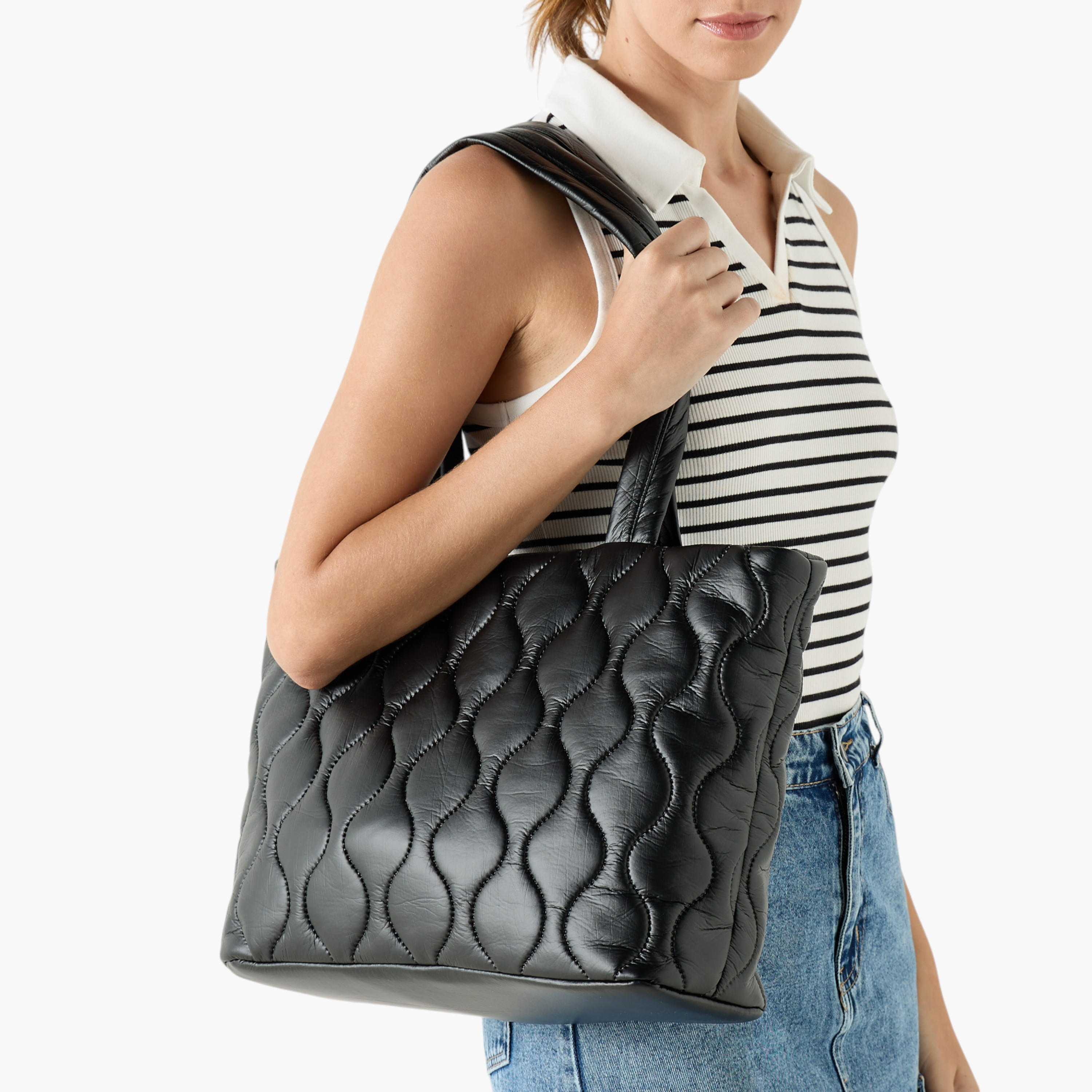 شنطة توتي مبطنة بمقابض مزدوجة وسحاب إغلاق-women-bagsandwallets-handbags-image-2