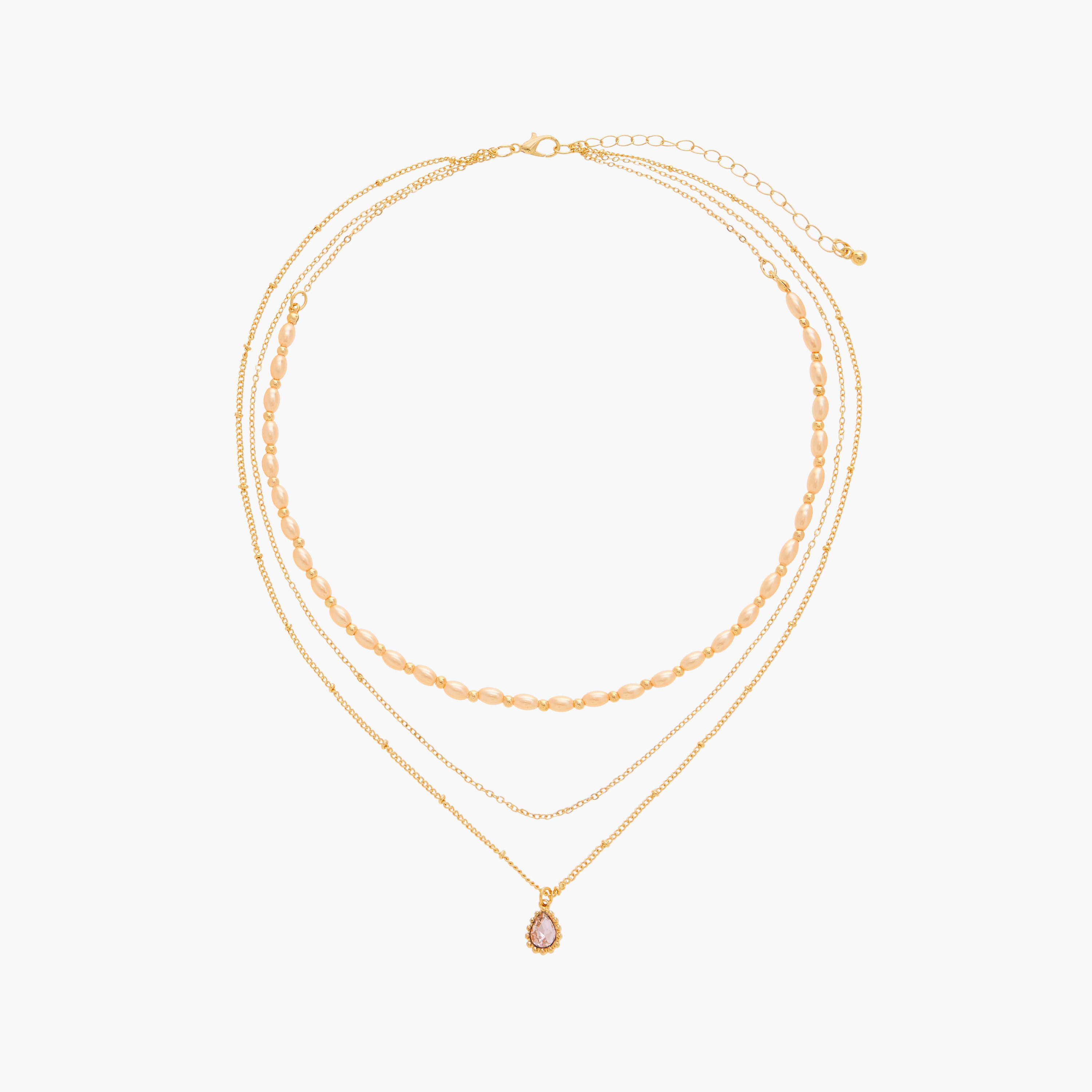 قلادة متعددة الطبقات بمشبك إغلاق-women-watchesandjewellery-jewellery-necklacesandpendants-image-1