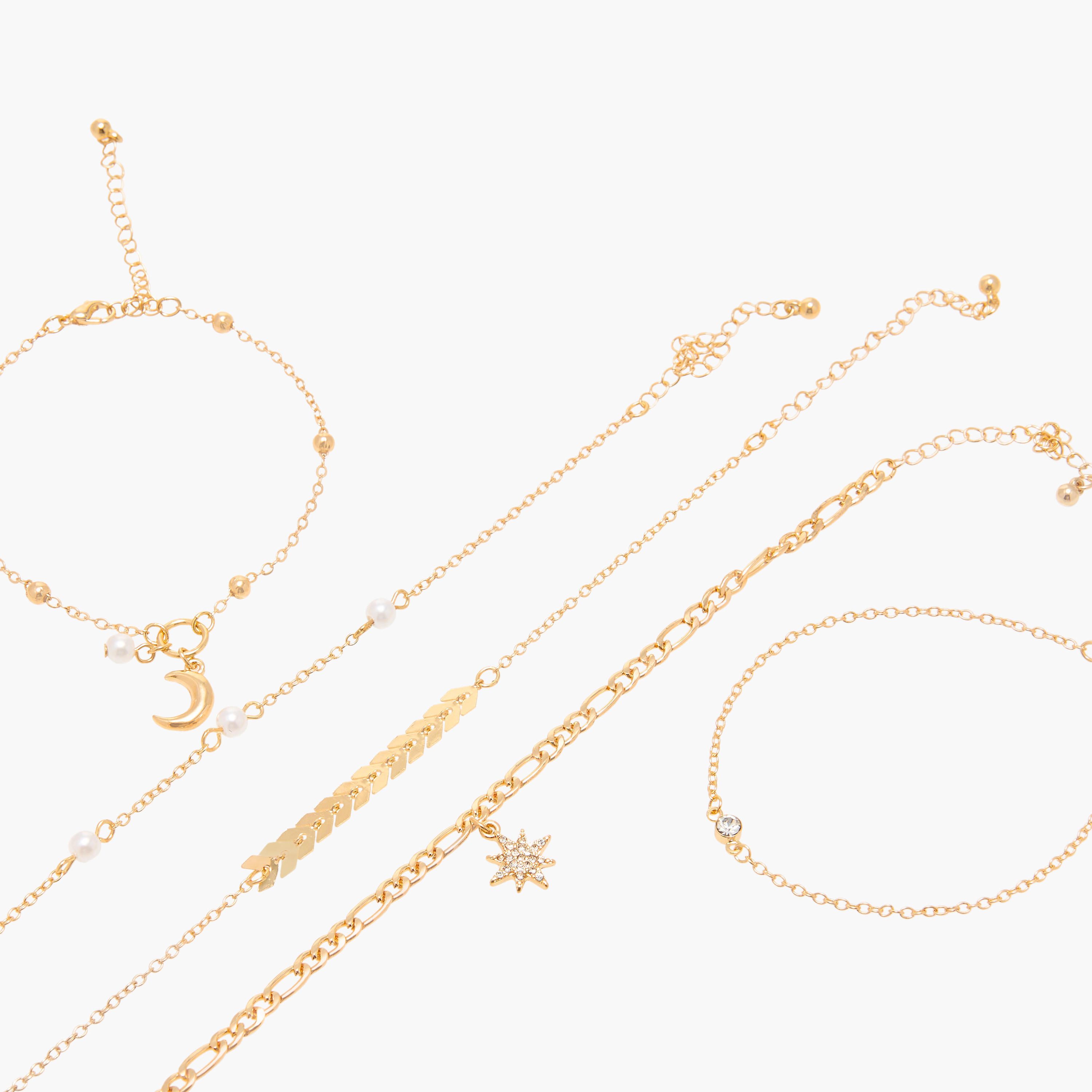طقم أساور بمشبك إغلاق 5 قطع متنوعة-women-watchesandjewellery-jewellery-banglesandbracelets-image-9