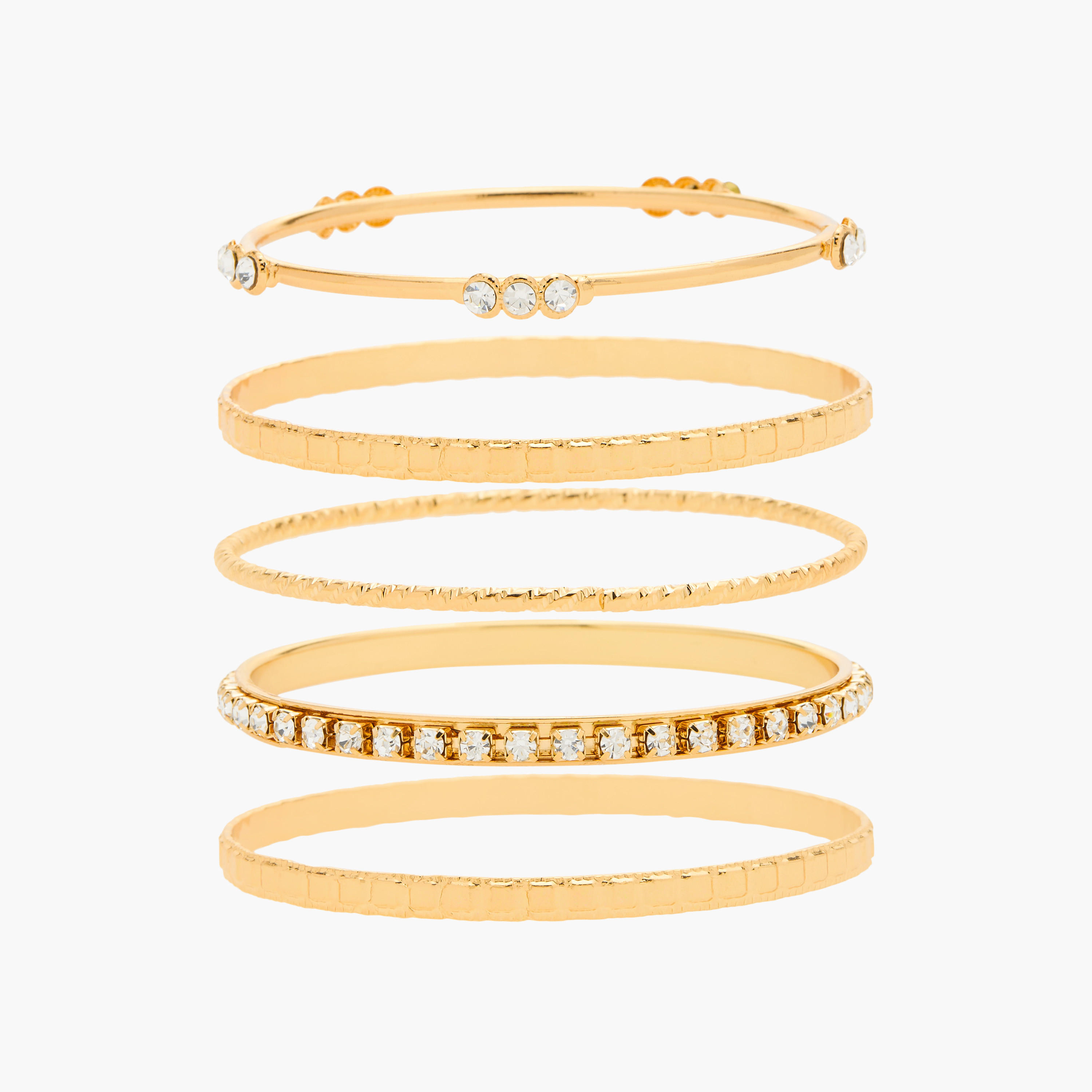 Set of 8 - Assorted Metallic Bangles-women-watchesandjewellery-jewellery-banglesandbracelets-image-1