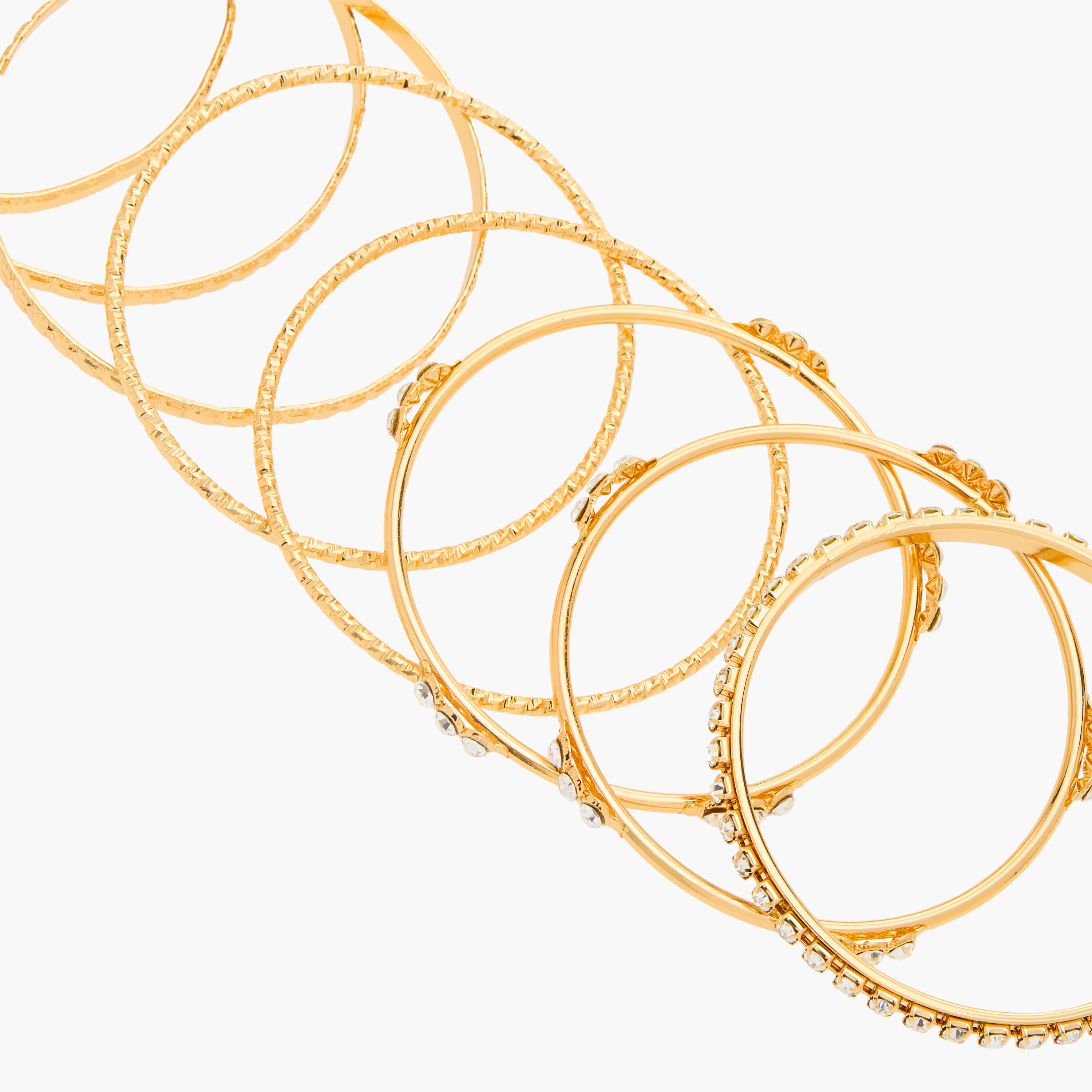 Set of 8 - Assorted Metallic Bangles-women-watchesandjewellery-jewellery-banglesandbracelets-image-7