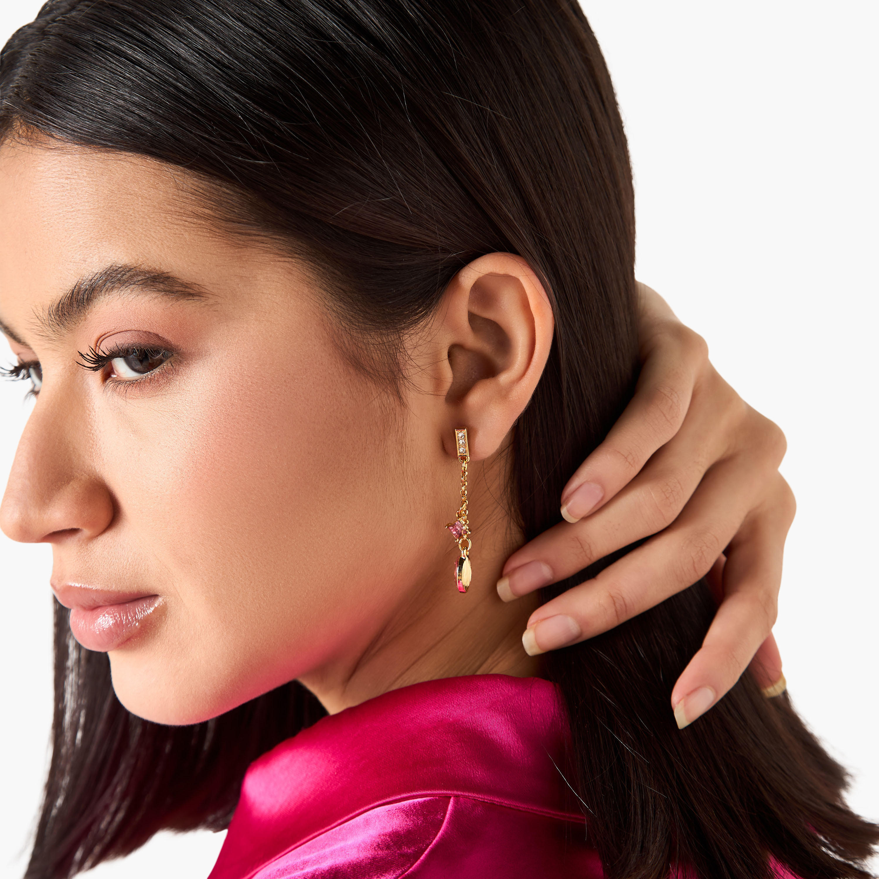 أقراط ميتاليك متنوعة بمكبس إغلاق خلفي - طقم من 12-women-watchesandjewellery-jewellery-earrings-image-2
