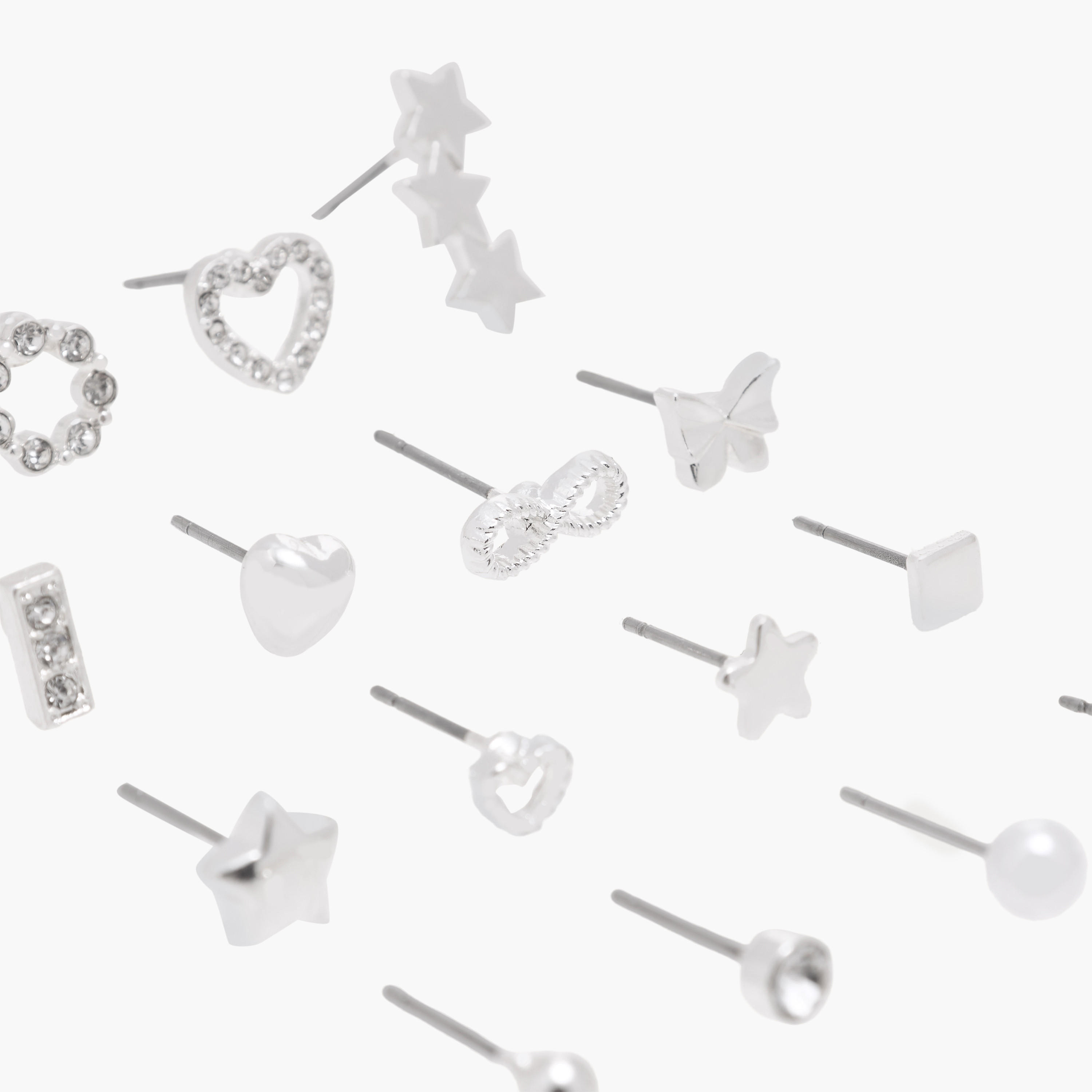 طقم حلقان 16 قطعة متنوعة بمكبس إغلاق خلفي-women-watchesandjewellery-jewellery-earrings-image-2