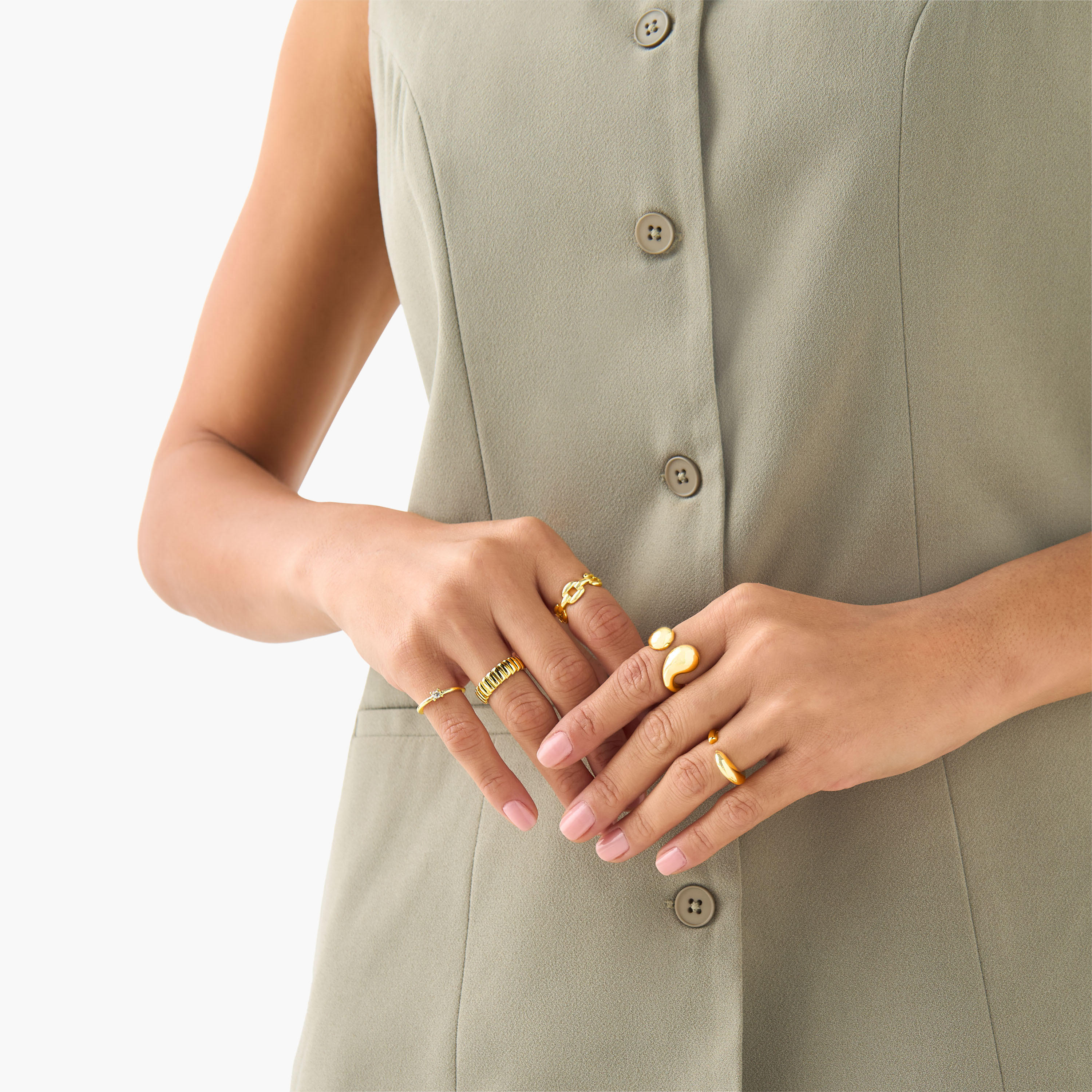 خواتم ميتاليك - مجموعة 5 قطع-women-watchesandjewellery-jewellery-rings-image-4