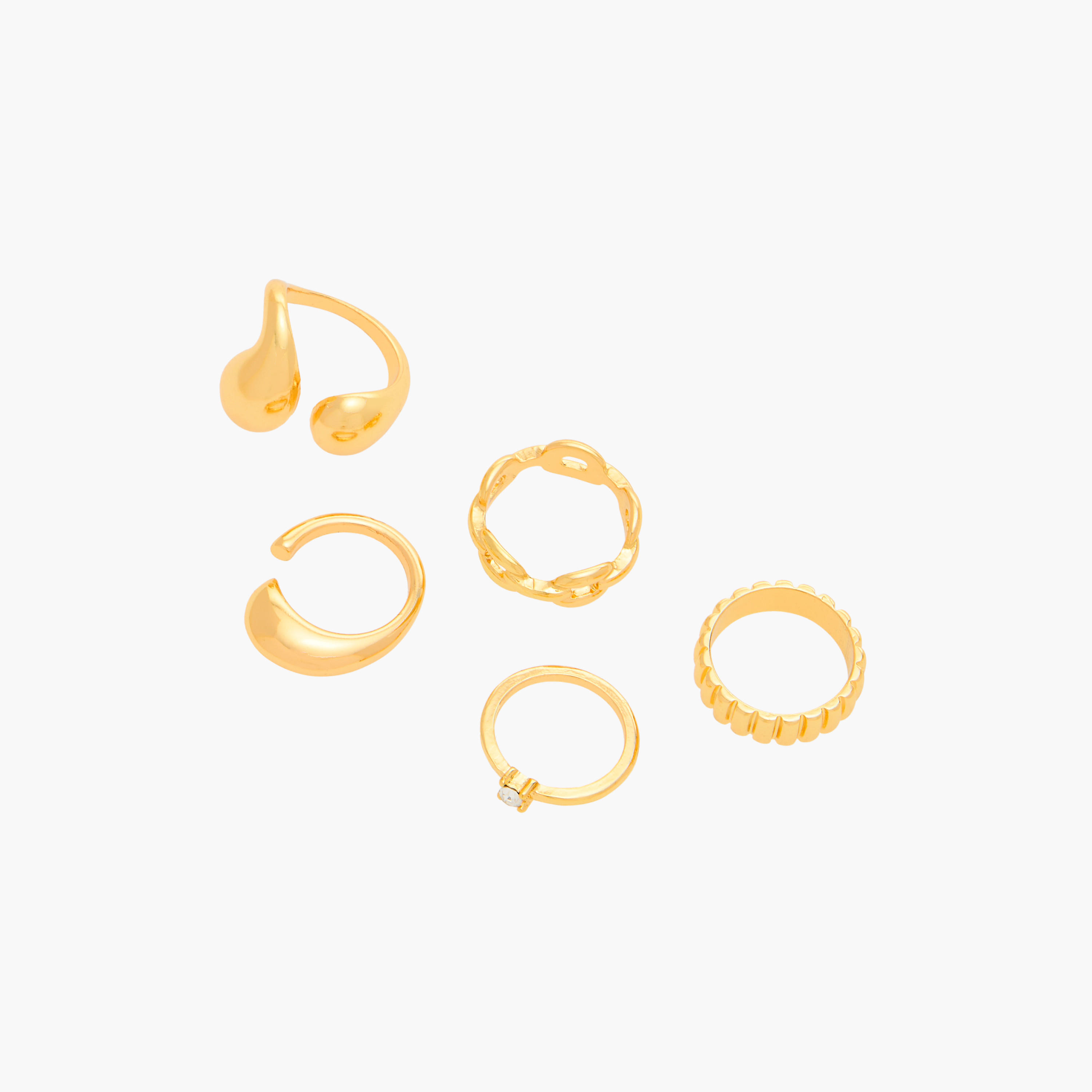 خواتم ميتاليك - مجموعة 5 قطع-women-watchesandjewellery-jewellery-rings-image-3