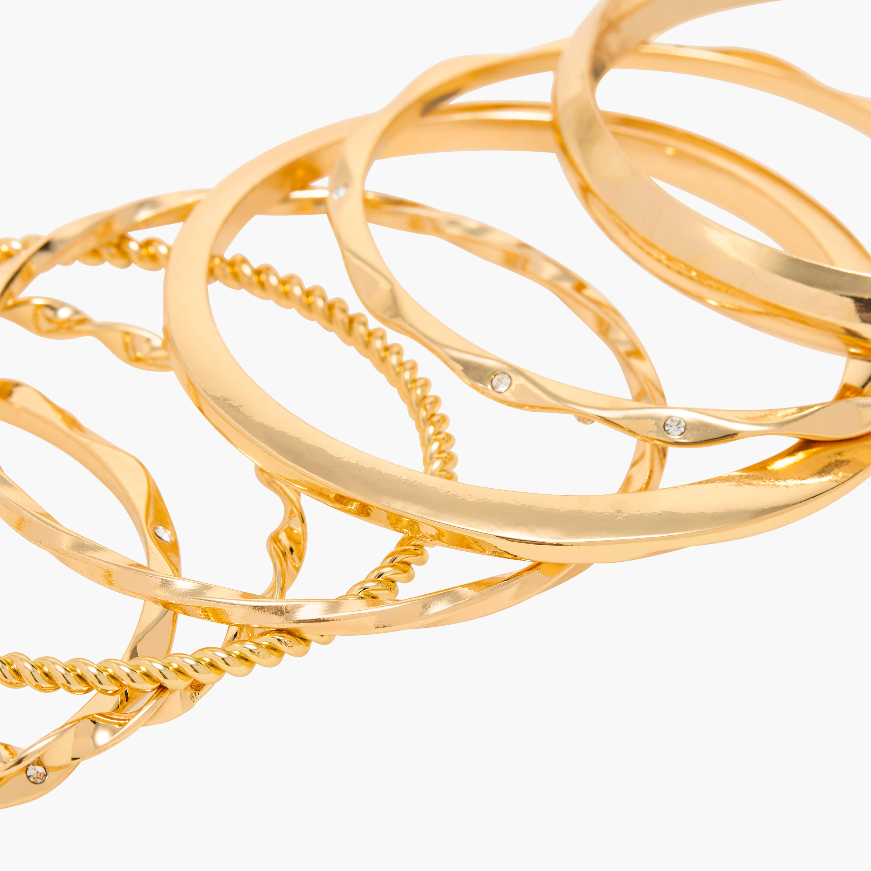طقم أساور ميتاليك متنوعة-women-watchesandjewellery-jewellery-banglesandbracelets-image-1
