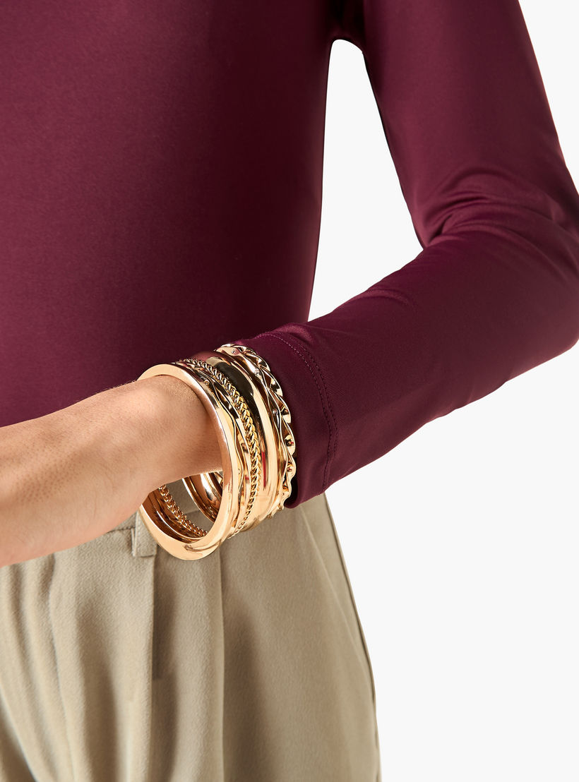 طقم أساور ميتاليك متنوعة-women-watchesandjewellery-jewellery-banglesandbracelets-image-2