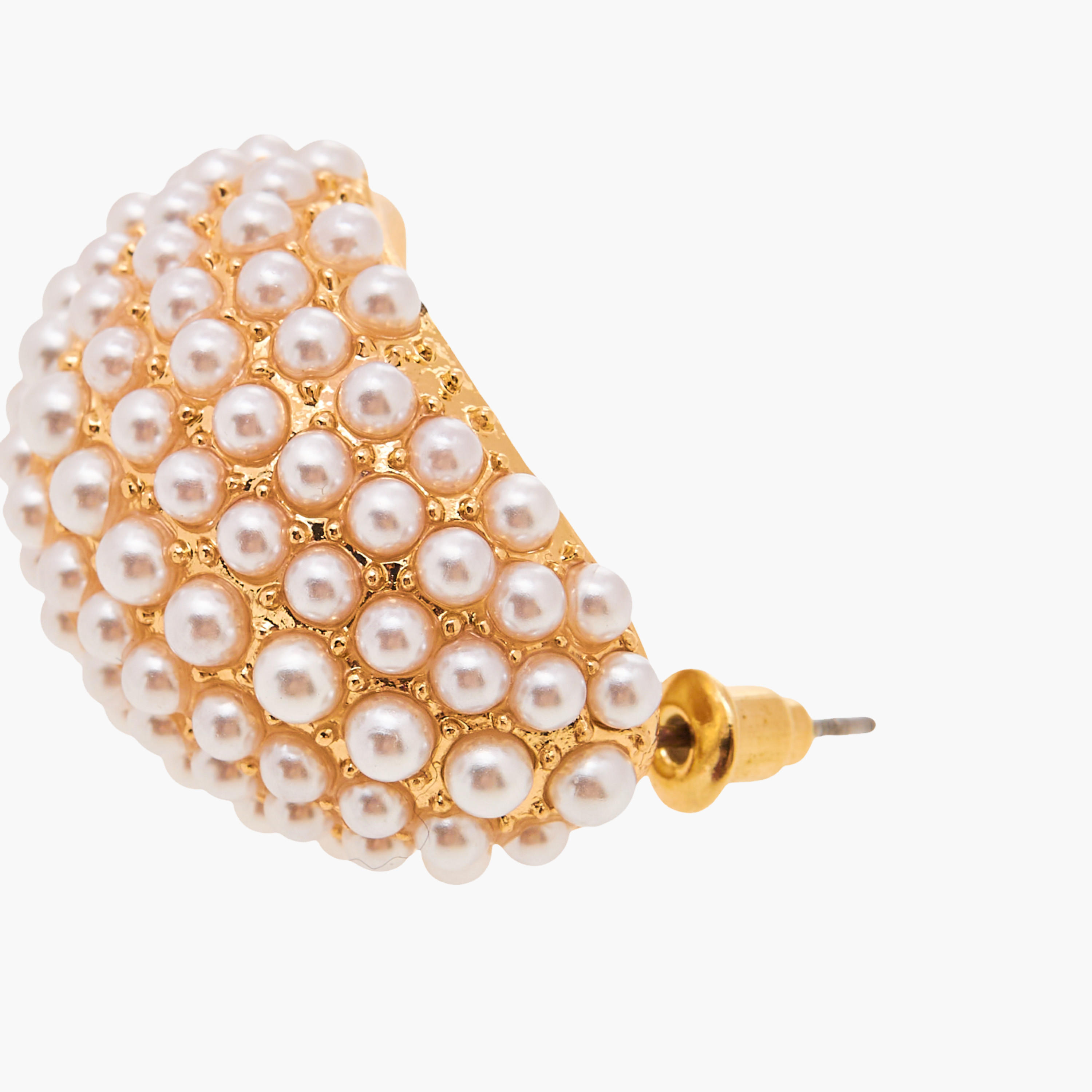 حلق مزين باللؤلؤ بمشبك إغلاق خلفي-women-watchesandjewellery-jewellery-earrings-image-4