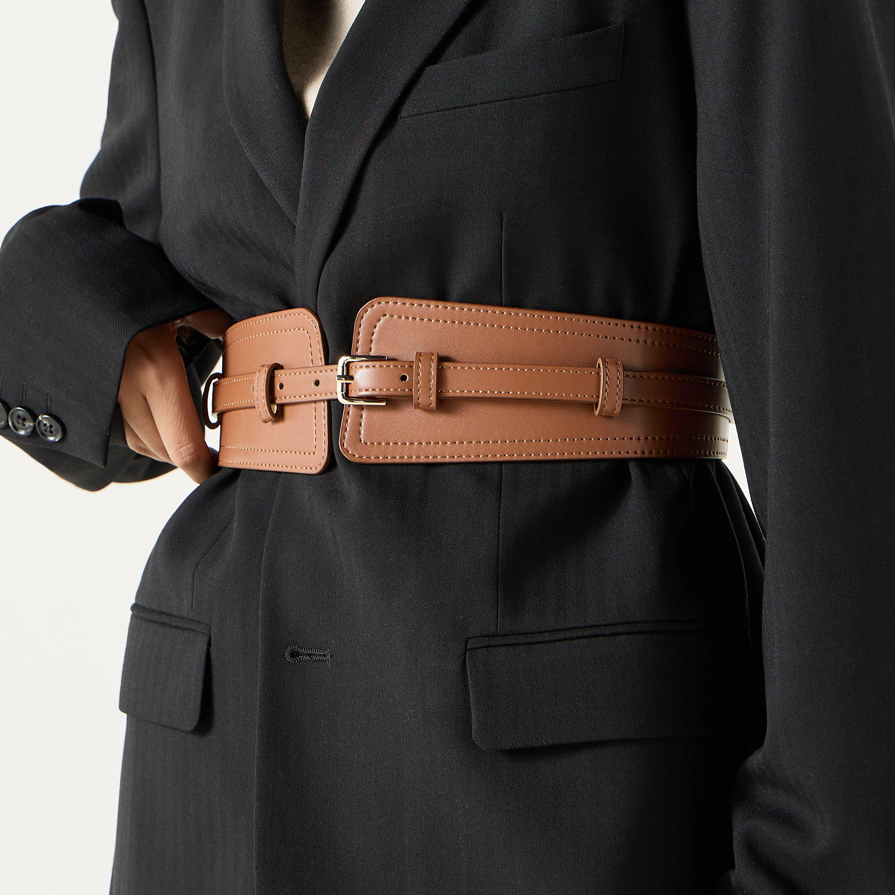 Broad Patterned Belt with Pin Buckle Closure-women-clothingaccessories-belts-image-2