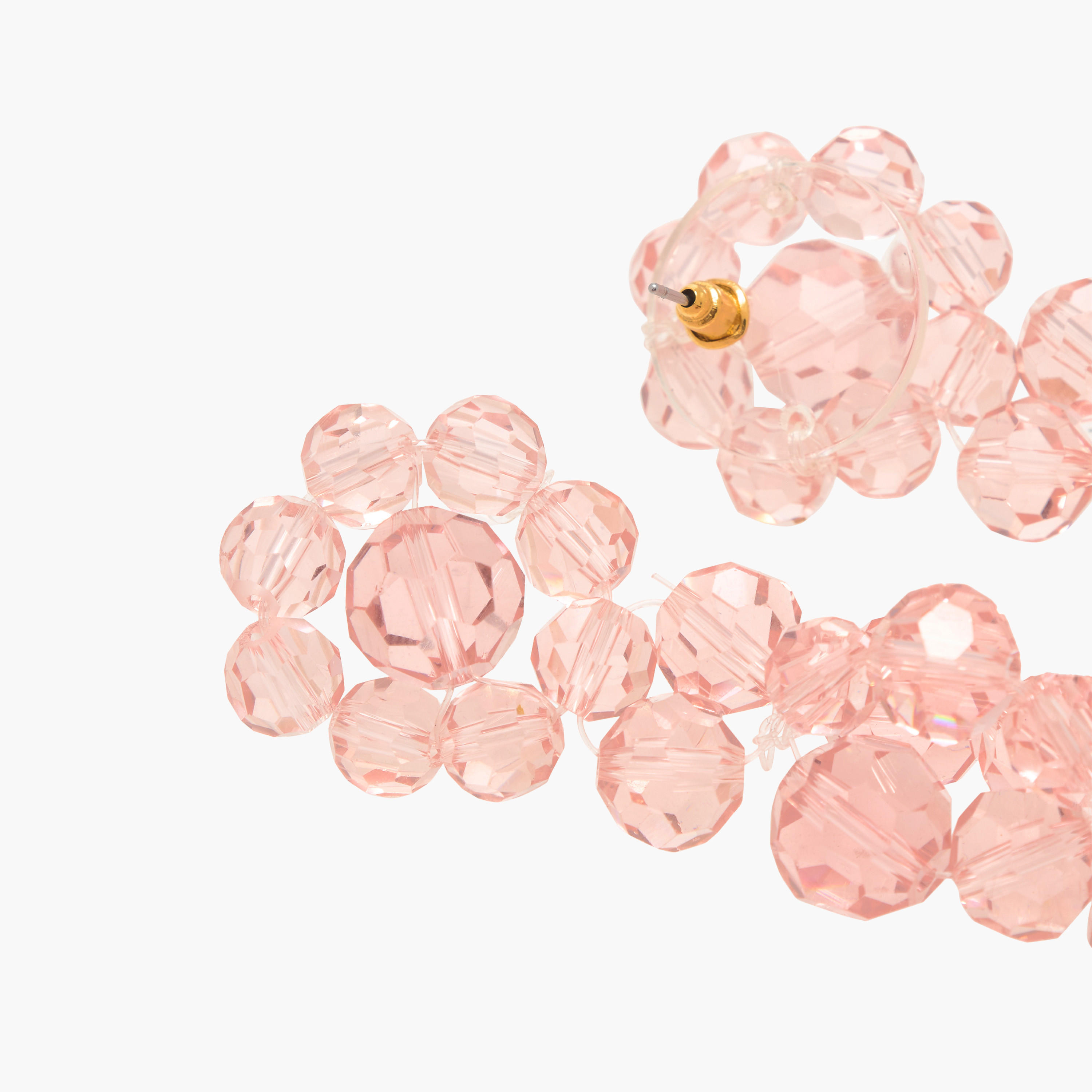 حلق طوق بتصميم طوق وزهور ومكبس إغلاق خلفي-women-watchesandjewellery-jewellery-earrings-image-2