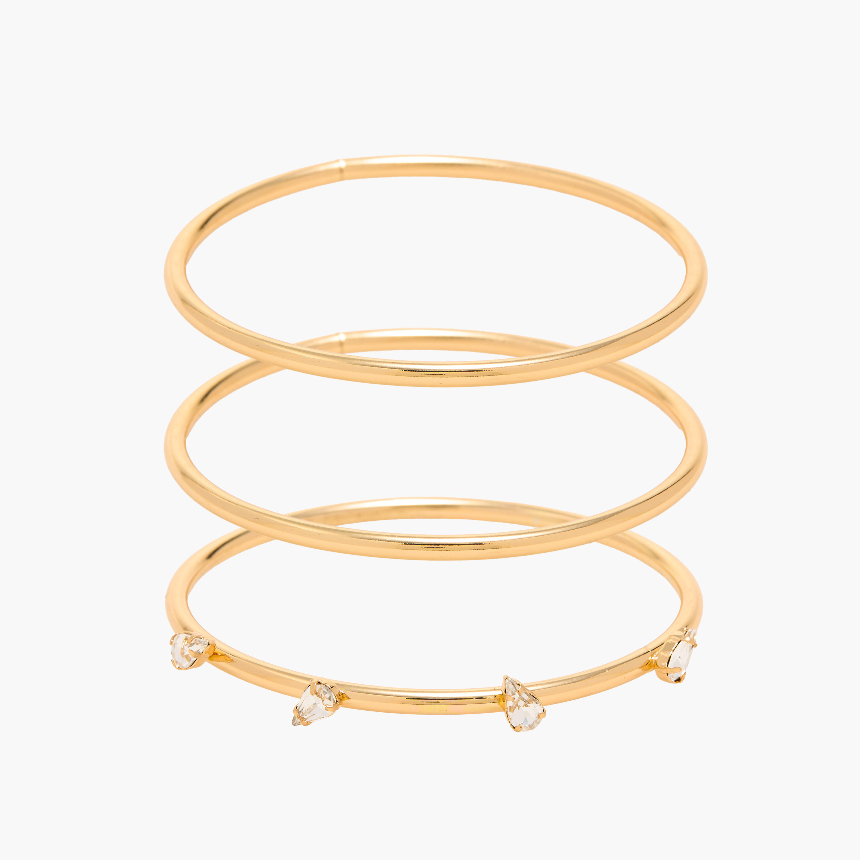 أساور معدن متنوعة - طقم 3 قطع-women-watchesandjewellery-jewellery-banglesandbracelets-image-1