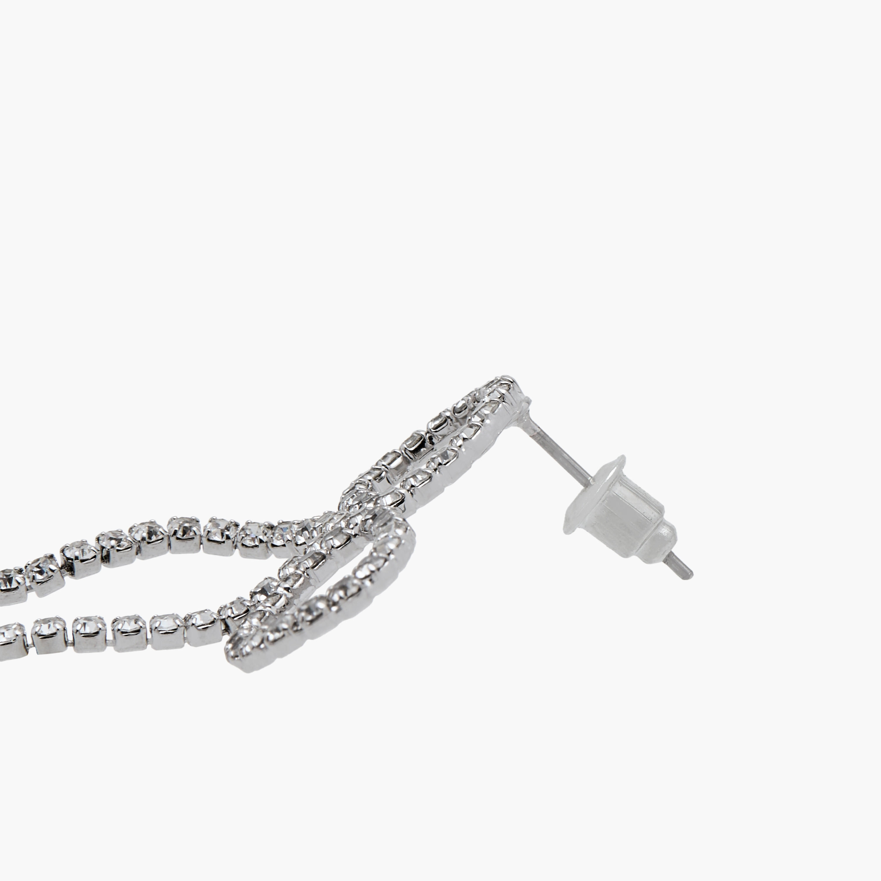 Studded Bow Dangling Earring with Pushback Closure-women-watchesandjewellery-jewellery-earrings-image-5