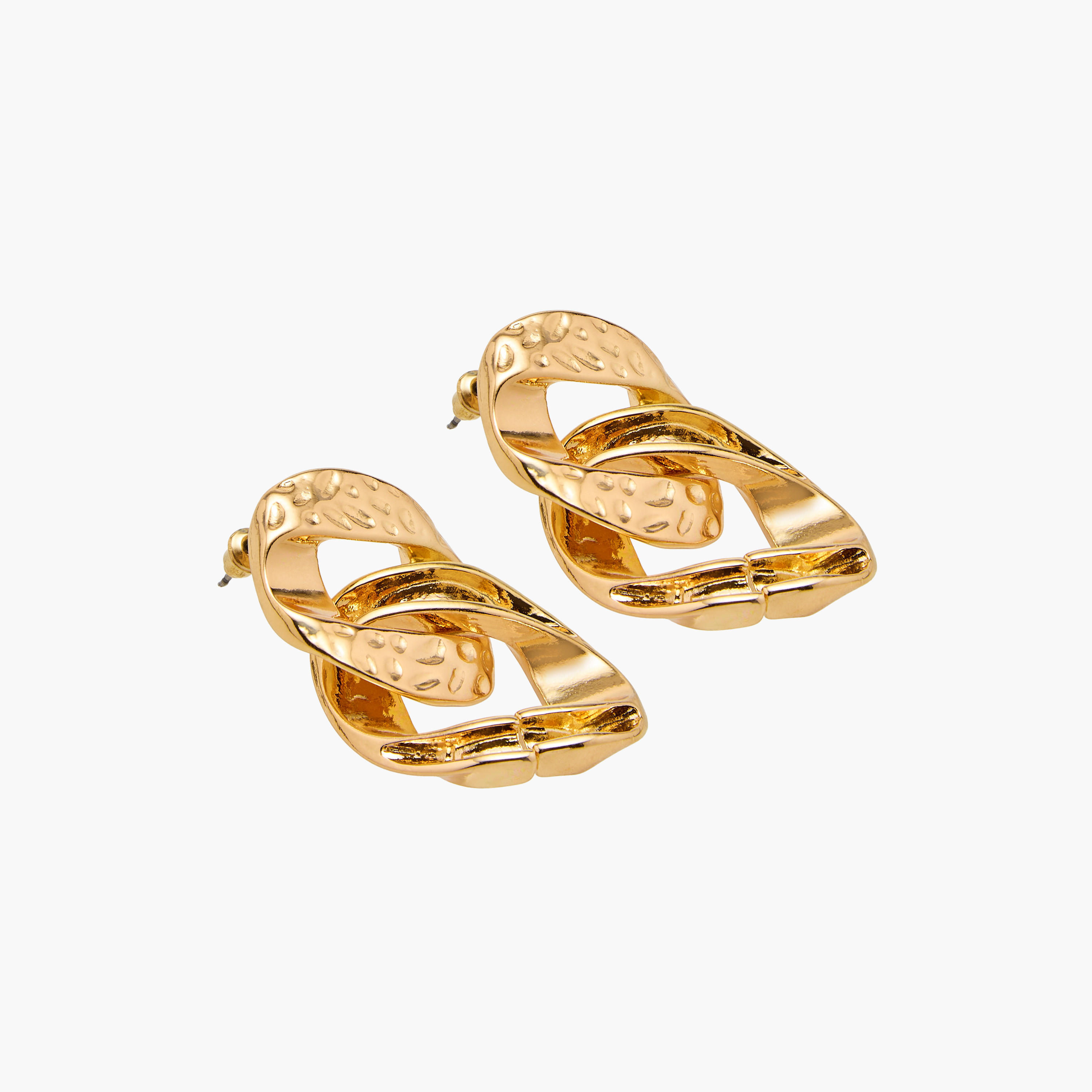 أقراط متدلية ميتاليك بإغلاق كبّاس خلفي-women-watchesandjewellery-jewellery-earrings-image-3