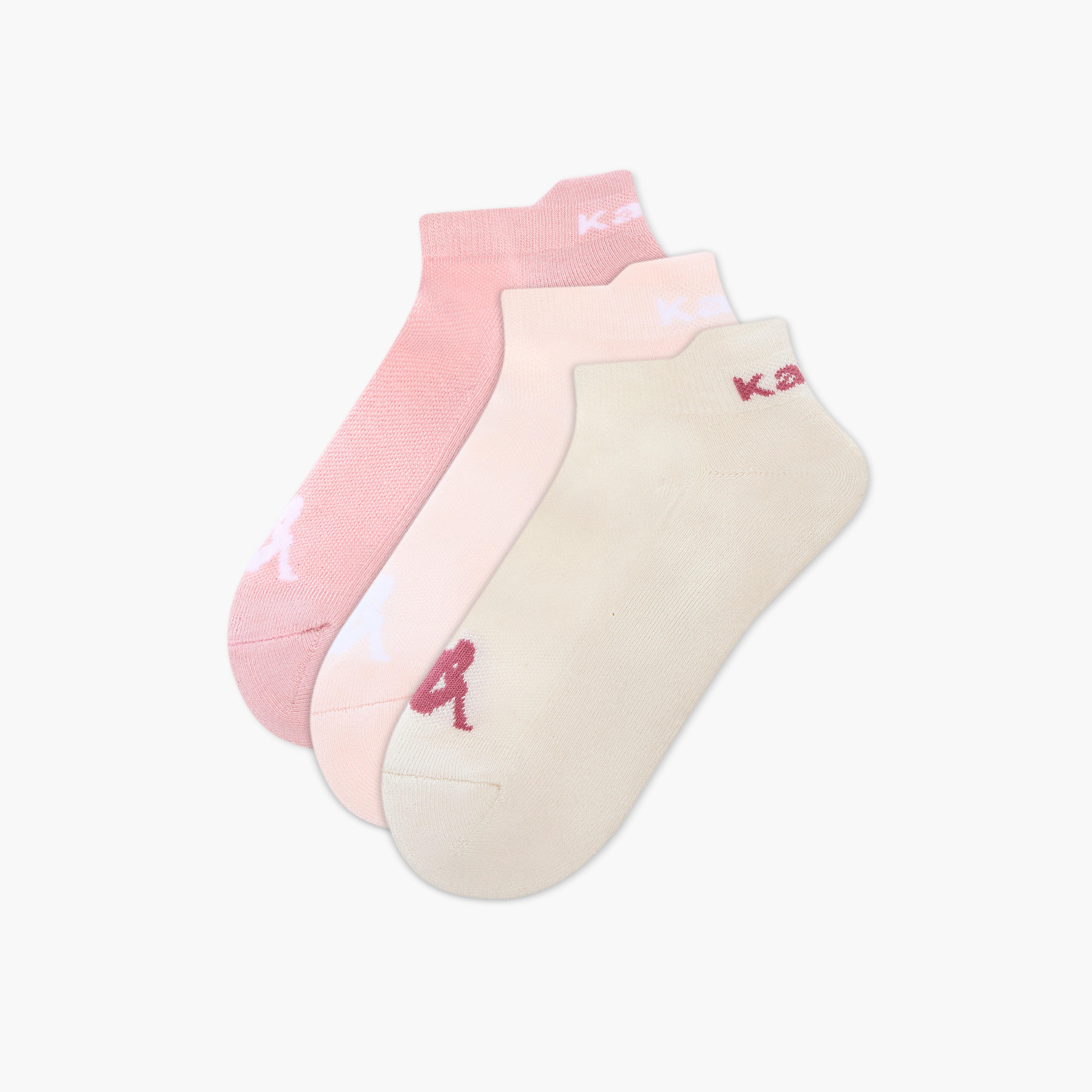 طقم جوارب زوجين بطول الكاحل وتفاصيل شعار من كابا-women-socksandstockings-image-1