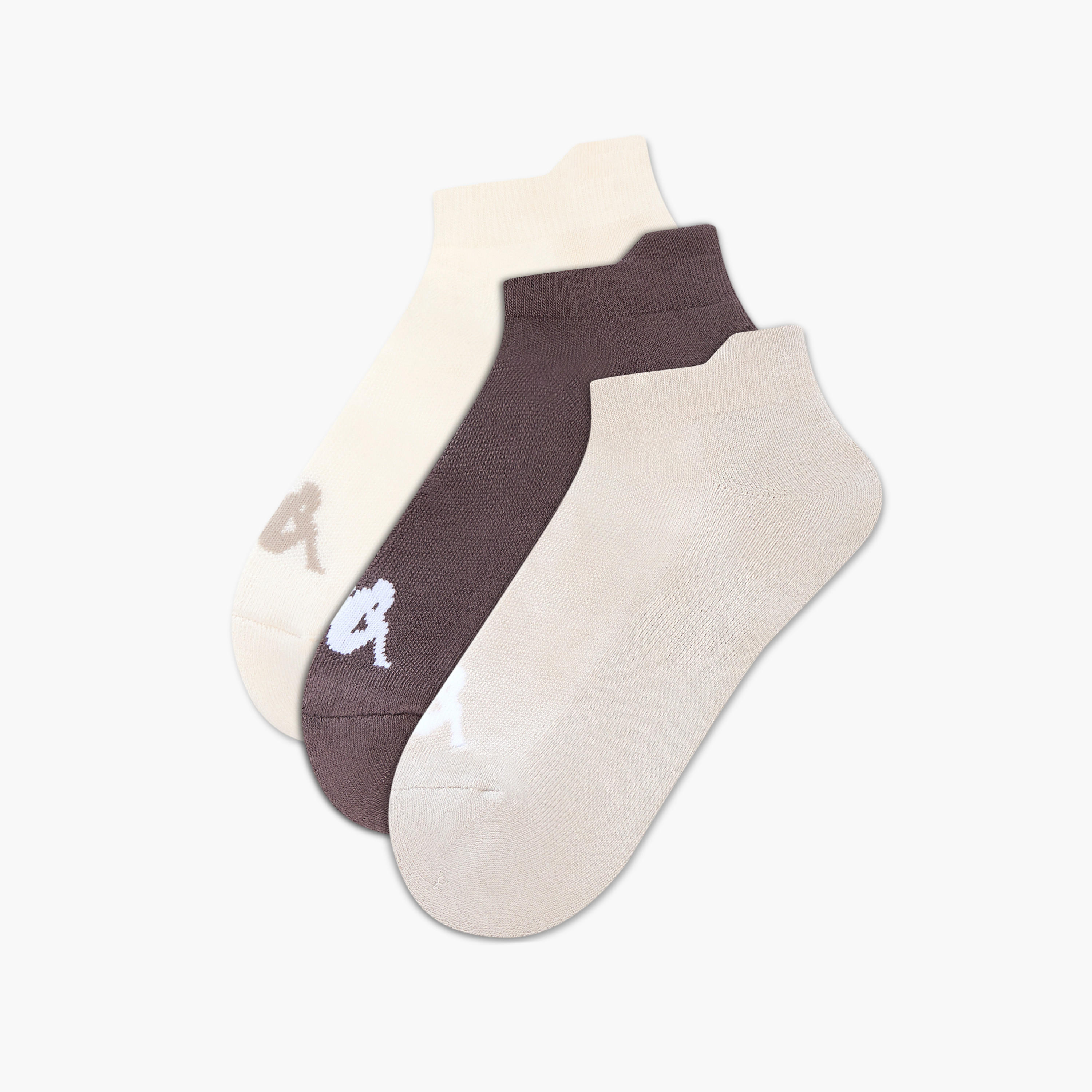 طقم جوارب 3 أزواج بطول الكاحل وبحواف مطاطية وطبعات من كابا-women-socksandstockings-image-1