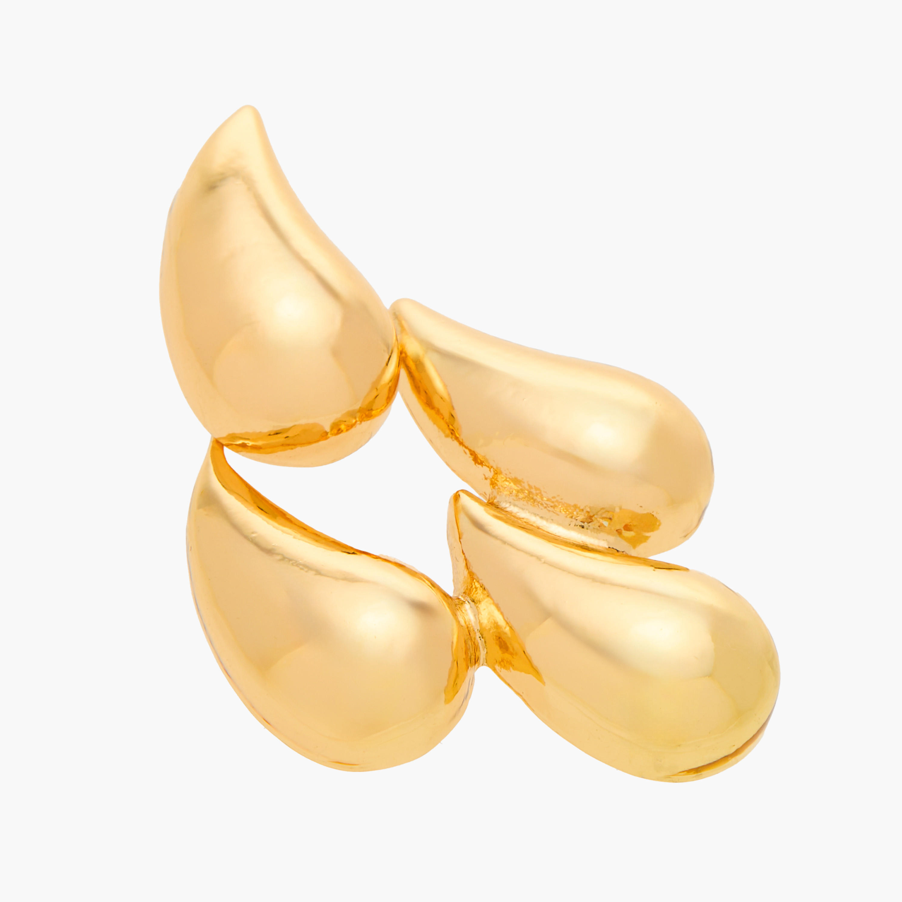 حلق ميتاليك بمكبس إغلاق خلفي-women-watchesandjewellery-jewellery-earrings-image-2