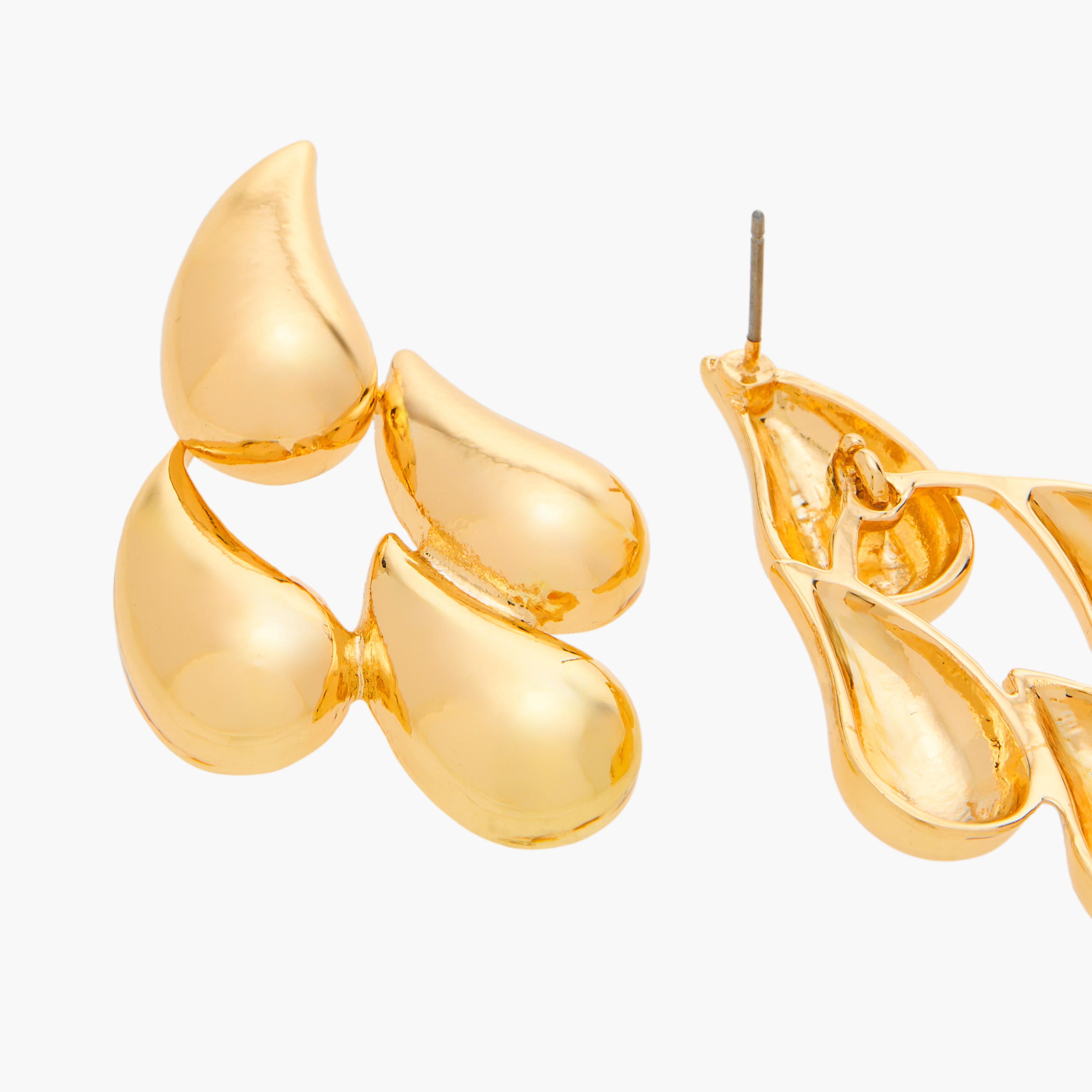 حلق ميتاليك بمكبس إغلاق خلفي-women-watchesandjewellery-jewellery-earrings-image-1