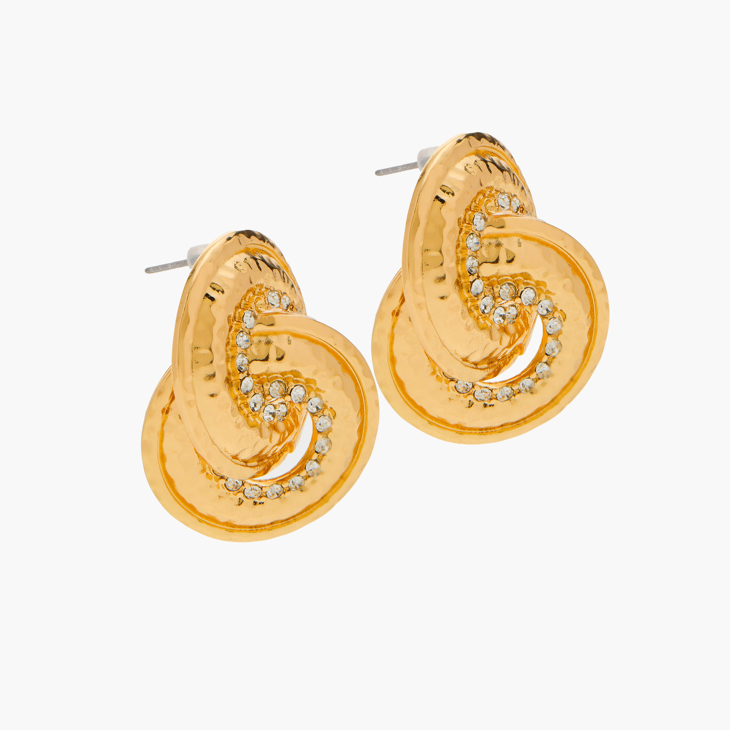 Studded Metallic Earrings with Pushback Closure-women-watchesandjewellery-jewellery-earrings-image-3