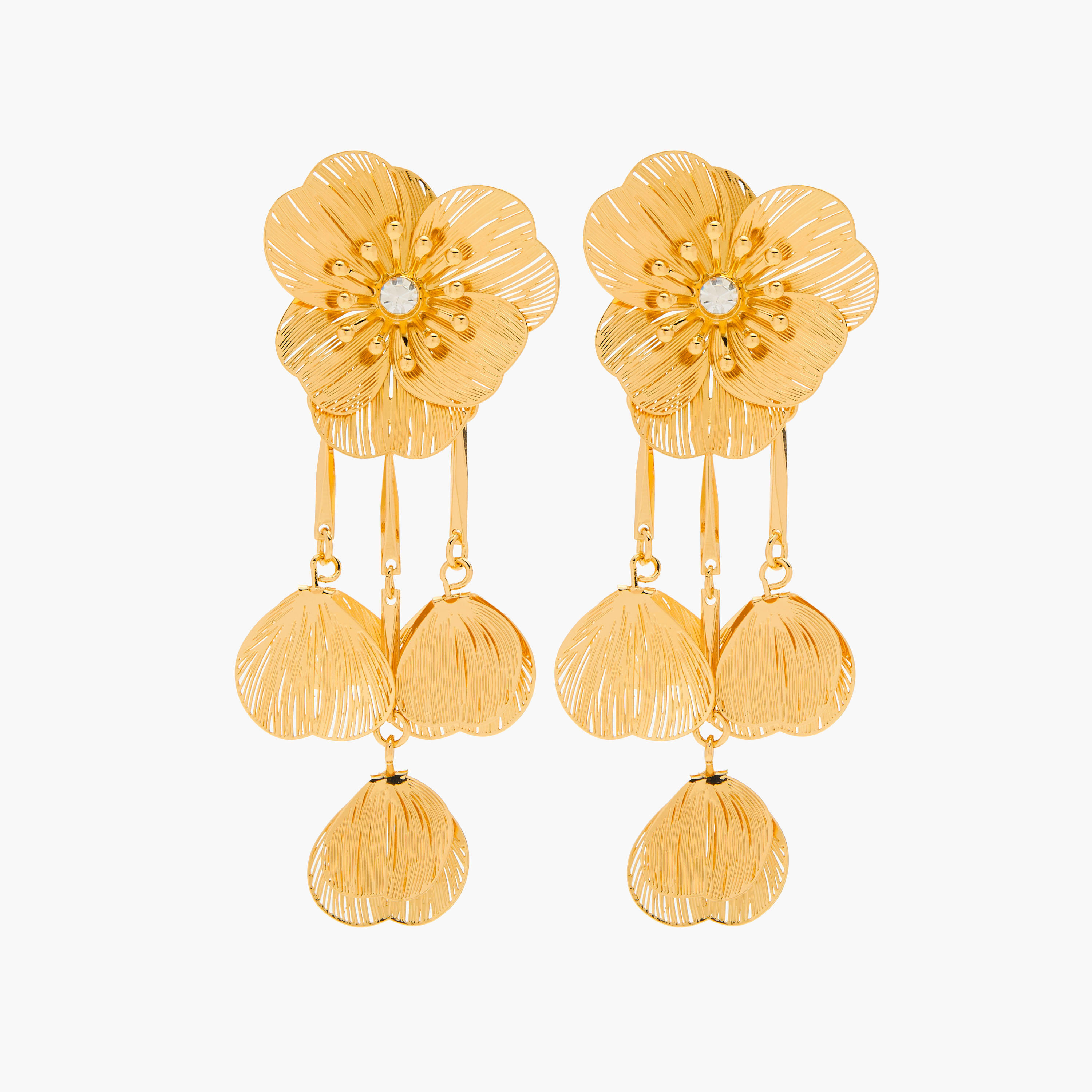 Studded Dangling Earrings with Pushback Closure-women-watchesandjewellery-jewellery-earrings-image-1