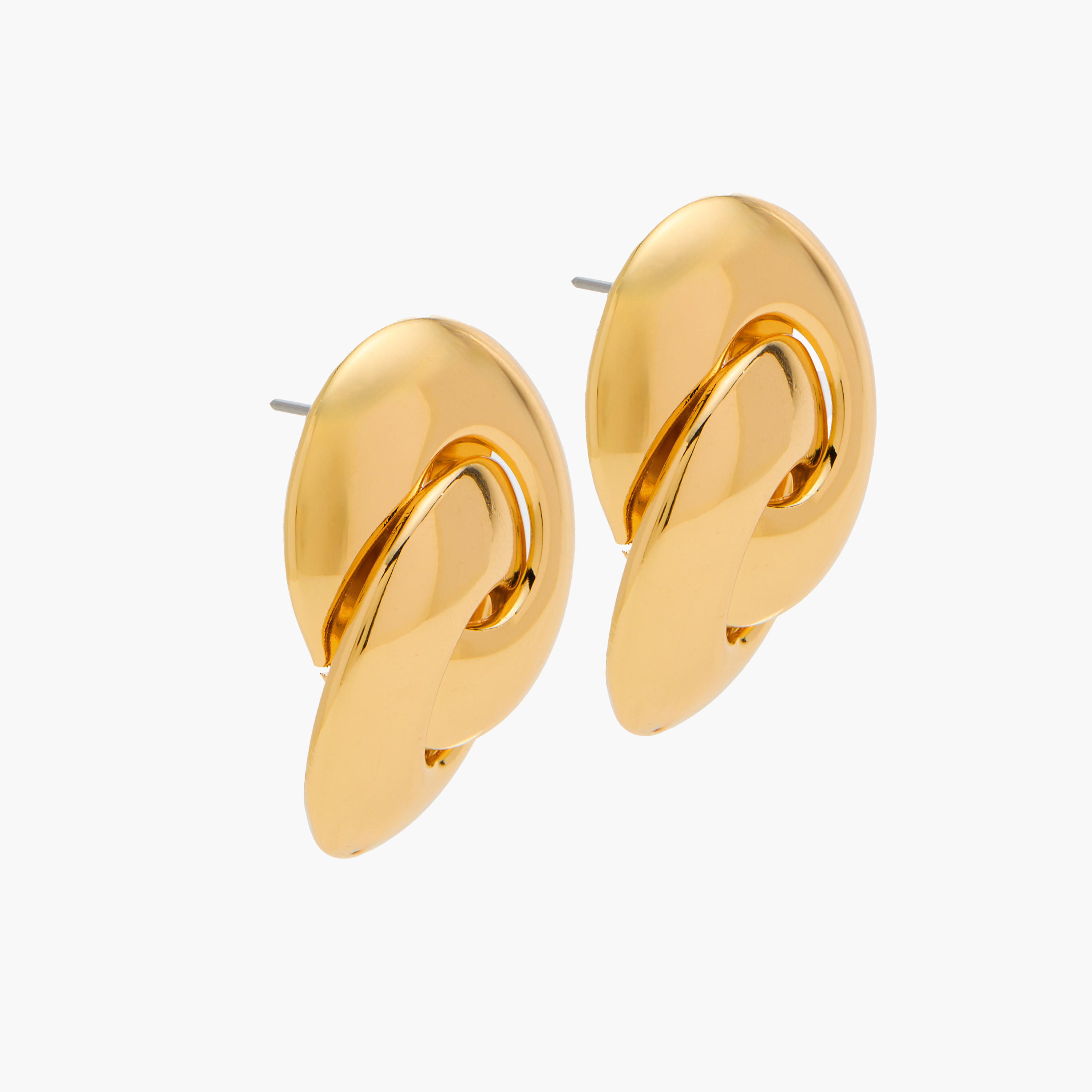 Knot Detail Metallic Earring with Pushback Closure-women-watchesandjewellery-jewellery-earrings-image-3
