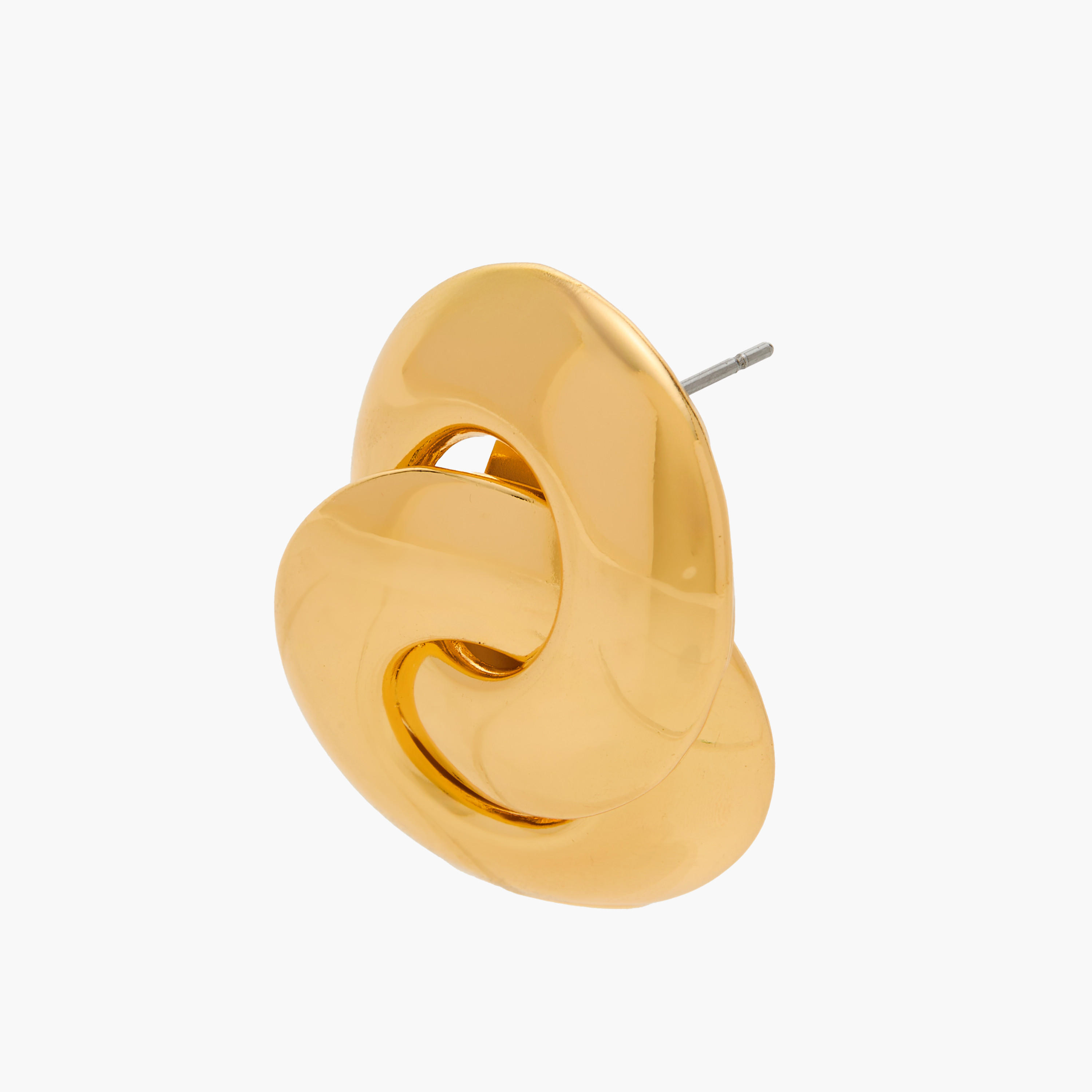 Knot Detail Metallic Earring with Pushback Closure-women-watchesandjewellery-jewellery-earrings-image-4