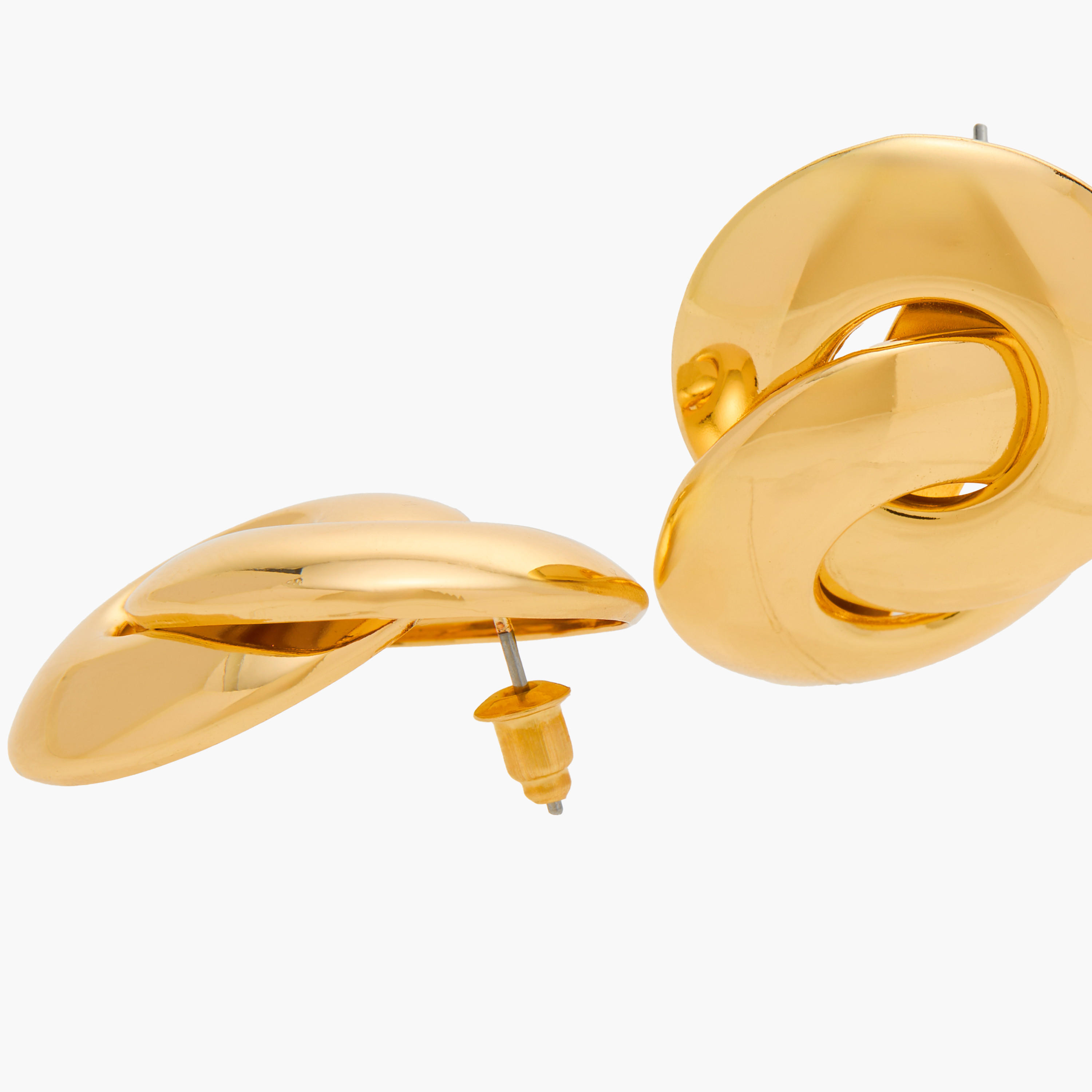 Knot Detail Metallic Earring with Pushback Closure-women-watchesandjewellery-jewellery-earrings-image-5