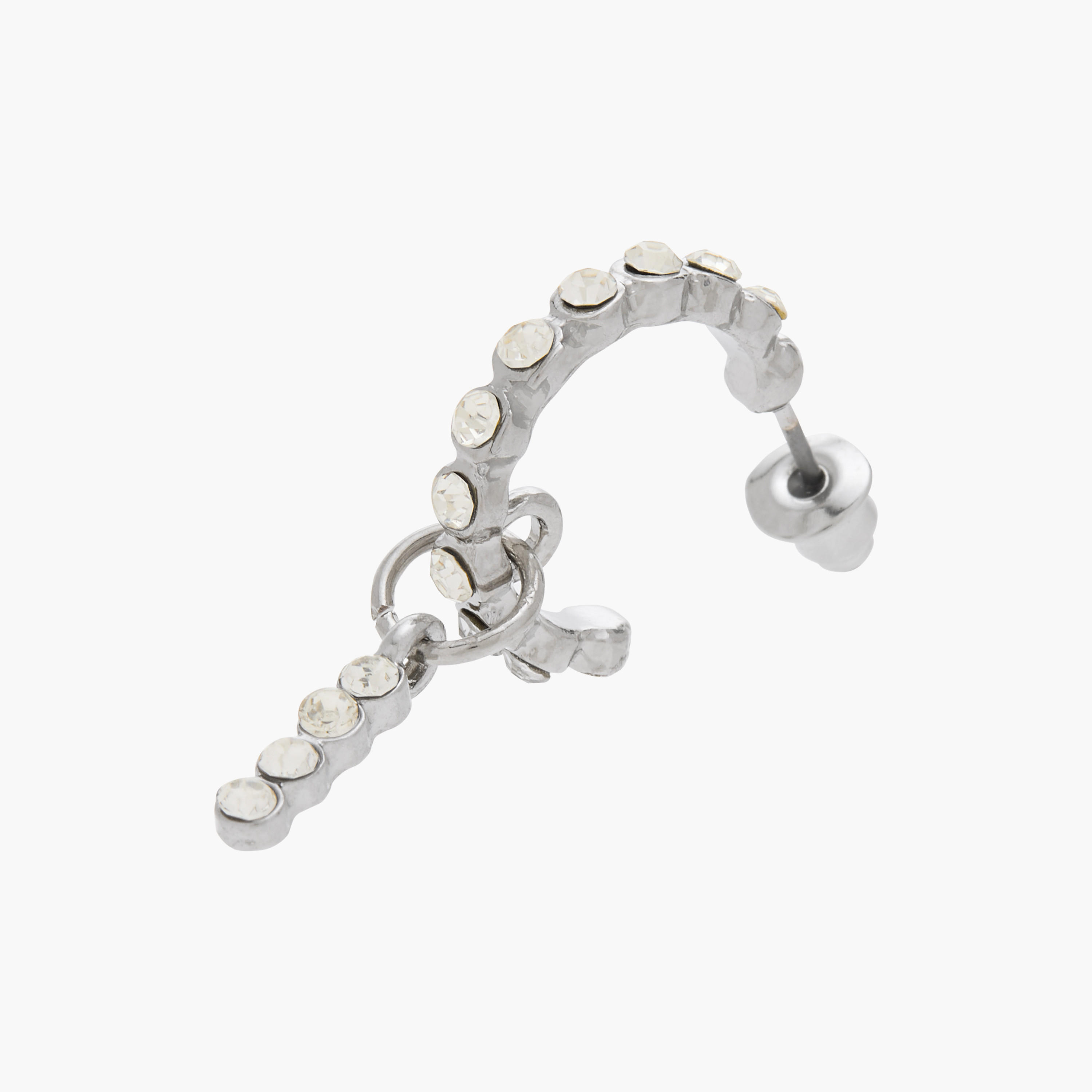 حلقان ميتاليك بمكبس إغلاق خلفي - طقم من 6 أزواج-women-watchesandjewellery-jewellery-earrings-image-4
