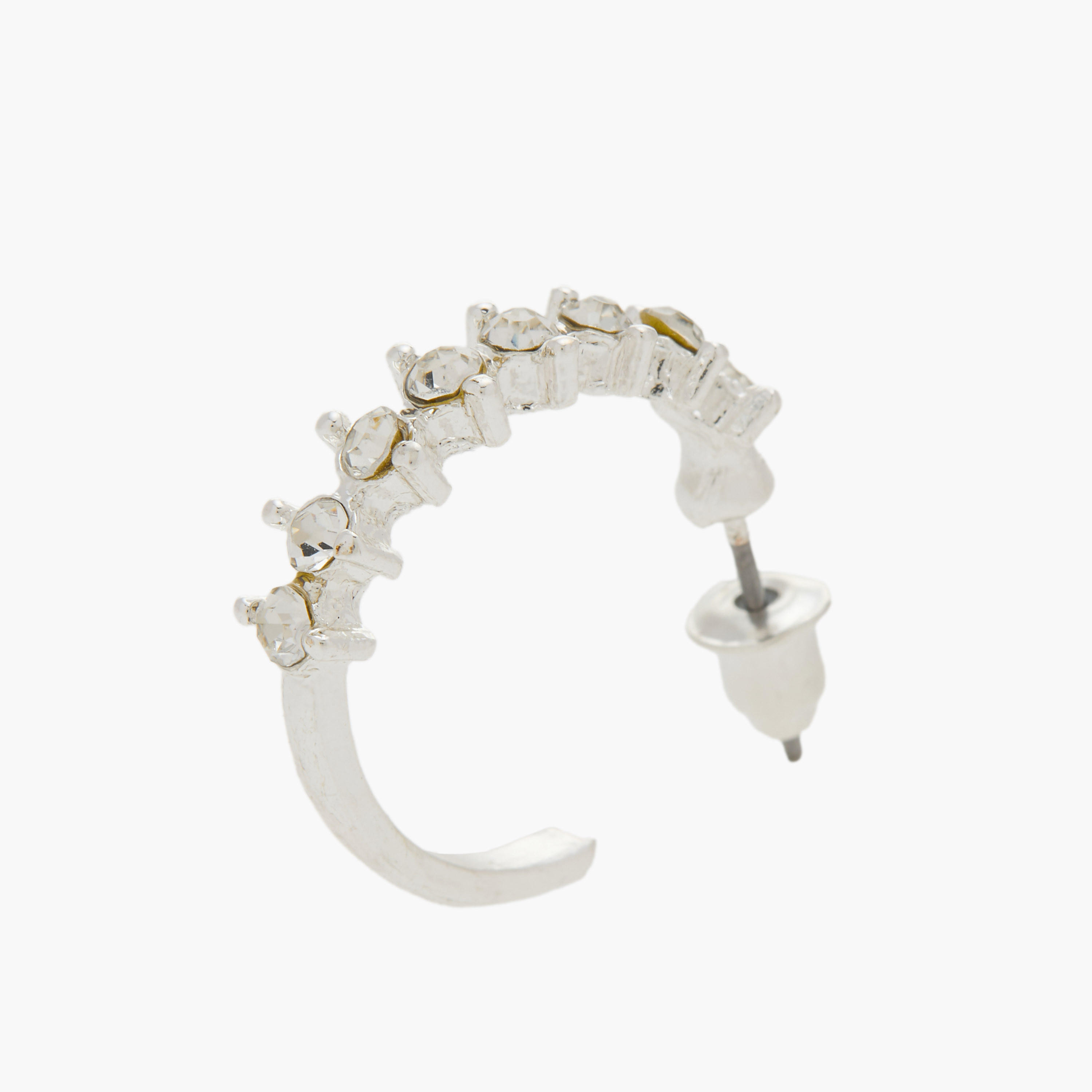 حلقان ميتاليك مزيّنة ومرصعة بمكبس إغلاق خلفي - طقم 9 أزواج-women-watchesandjewellery-jewellery-earrings-image-5