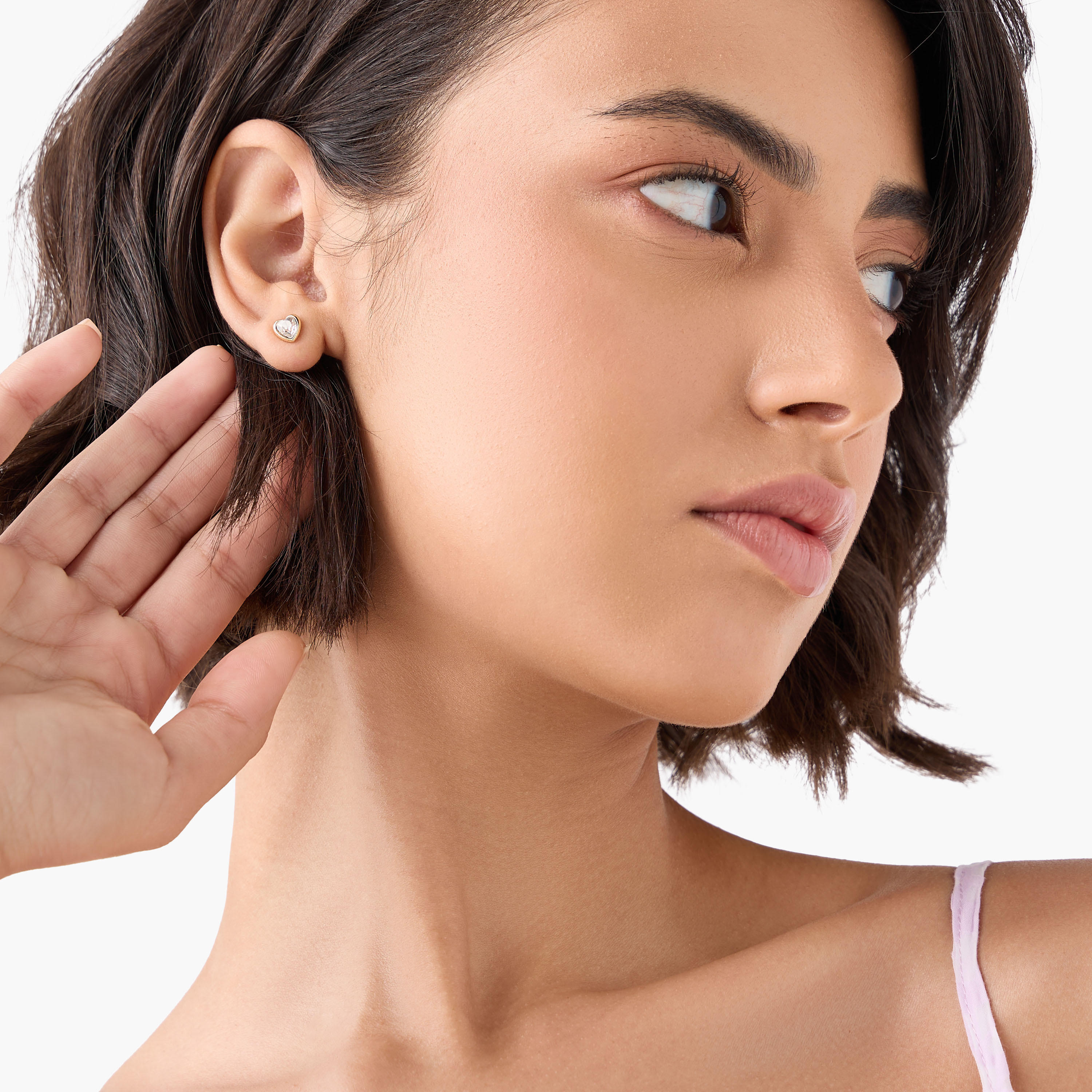 حلقان ميتاليك مرصّعة بمكبس إغلاق خلفي - طقم 20 زوج-women-watchesandjewellery-jewellery-earrings-image-2