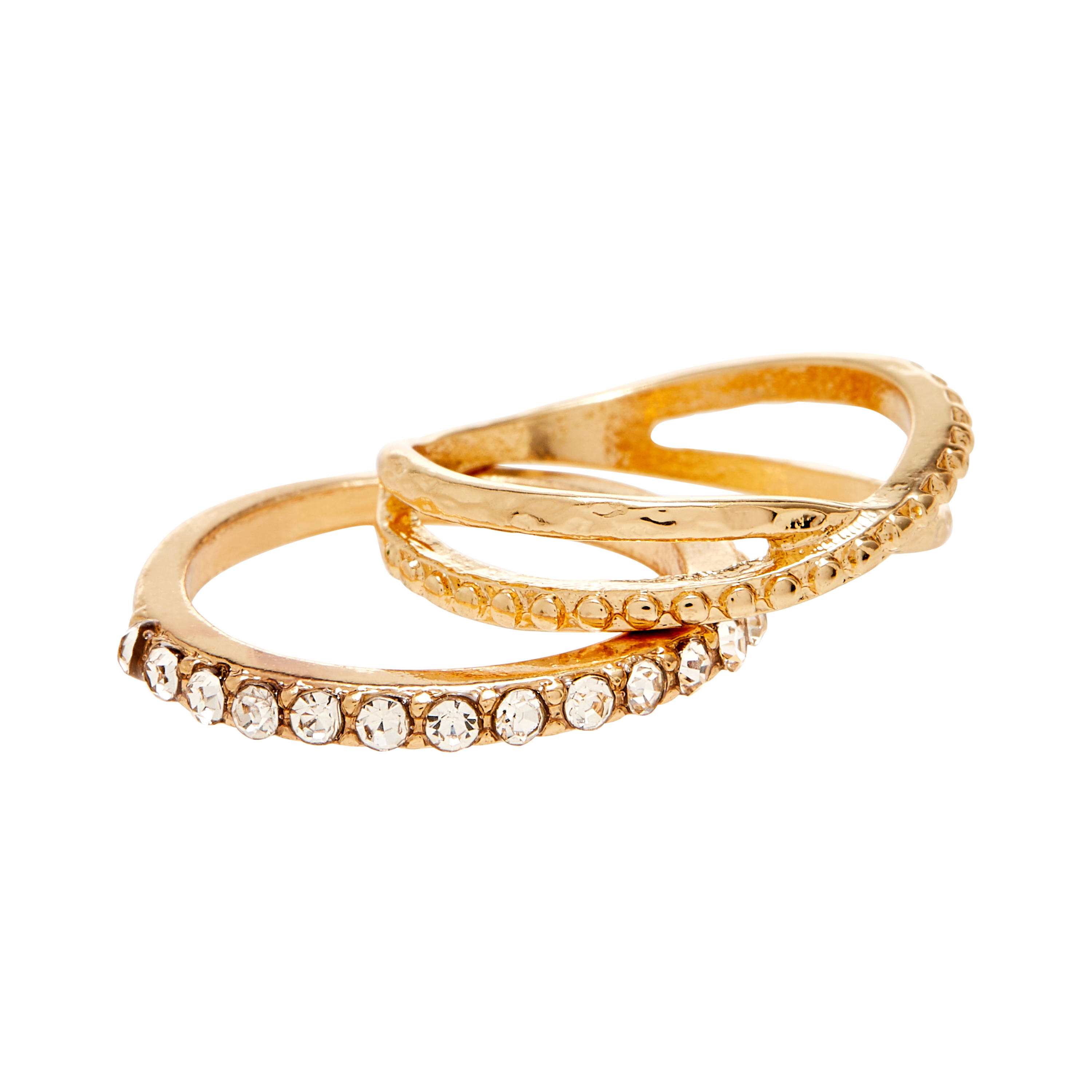 خواتم ميتاليك متنوعة - طقم من 5 قطع-women-watchesandjewellery-jewellery-rings-image-1
