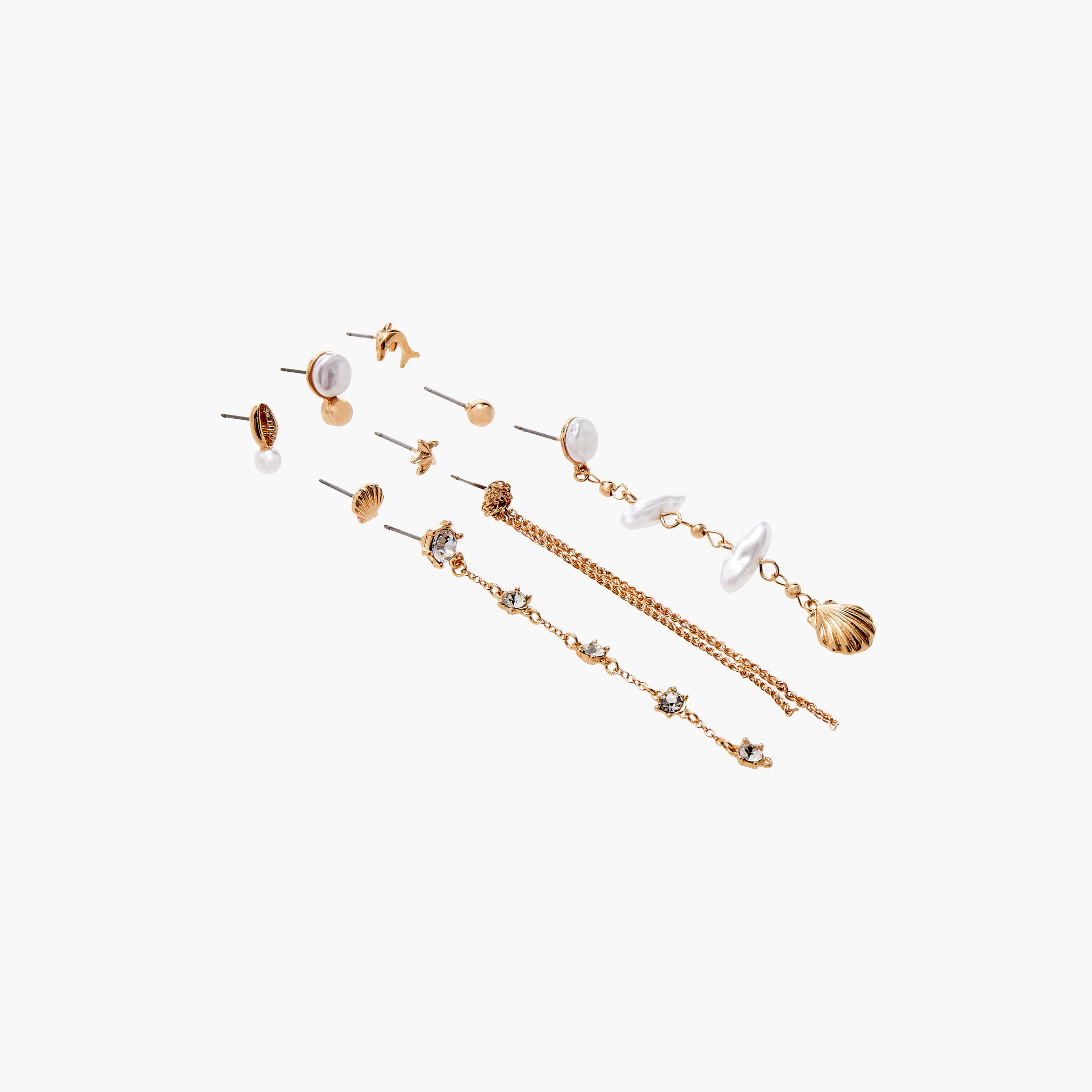 حلقان ميتاليك متنوّعة - طقم 9 أزواج-women-watchesandjewellery-jewellery-earrings-image-3