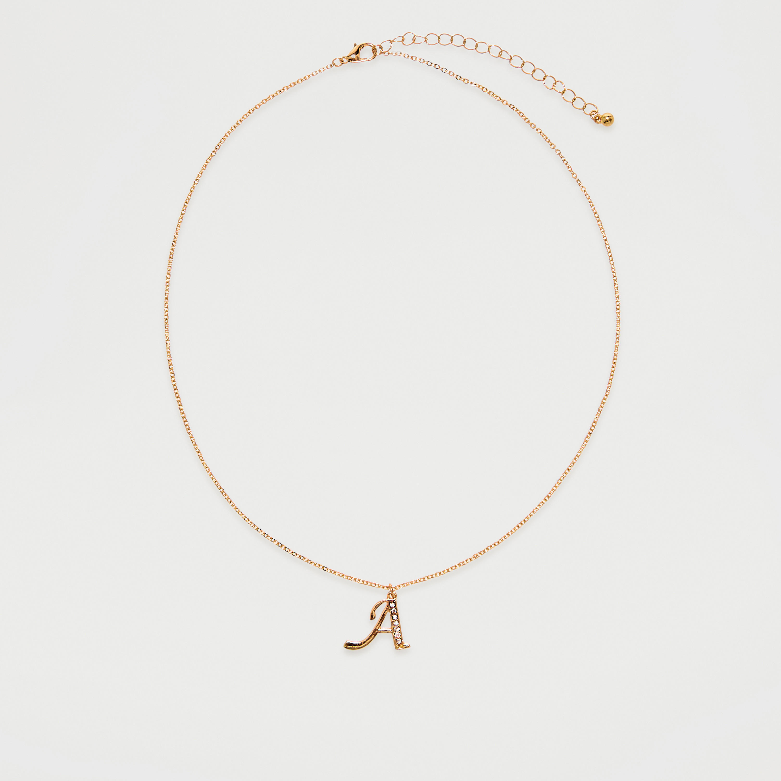 عقد بدلّاية حرف A ومشبك إغلاق-women-watchesandjewellery-jewellery-necklacesandpendants-image-1